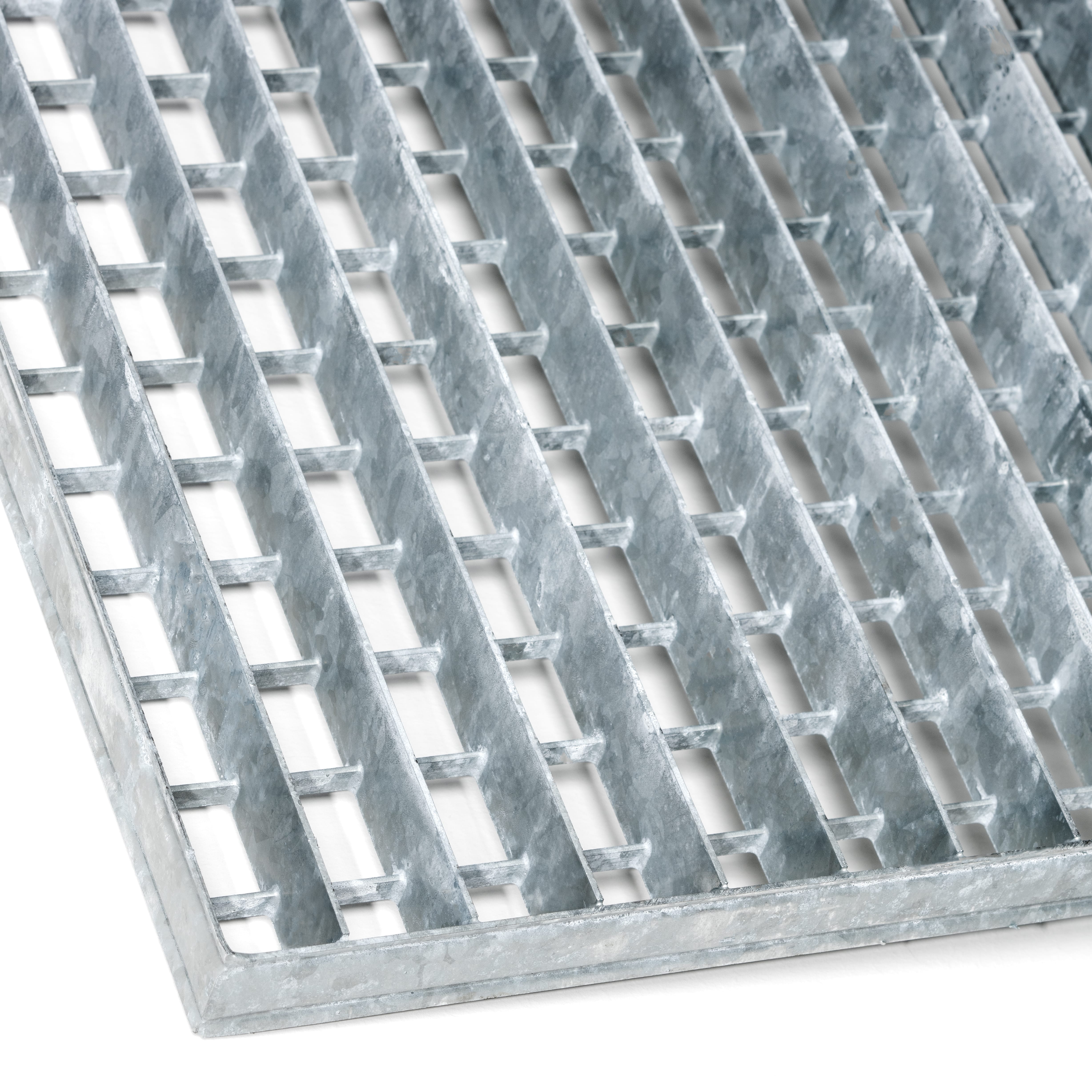 KSX 2000 roosterbodem KAR-SB-stelling, 1200x1200 mm, draagvermogen 12,26 kg/m², staal verzinkt - RAECKS