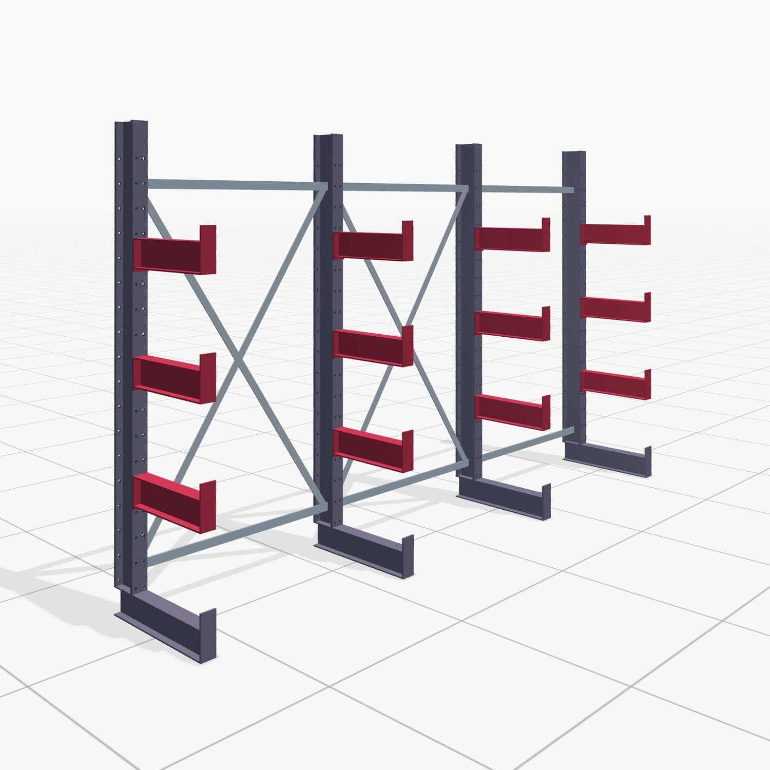 Draagarmstellingen handbediend KHX 3000, H: 2.000 mm, B: 3067 mm, Armlengte: 2.680 kg, eenzijdig gebruik