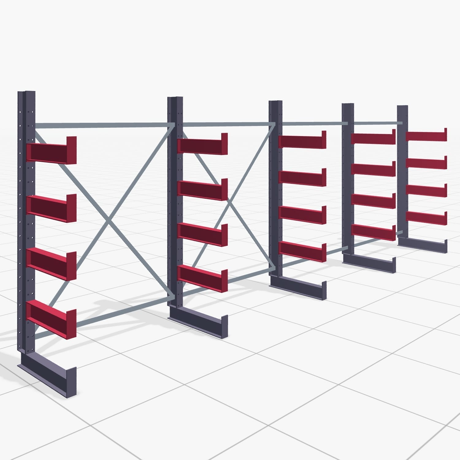 Draagarmstellingen handbediend KHX 3000, H: 2.000 mm, B: 5208 mm, Armlengte: 2.240 kg, eenzijdig gebruik