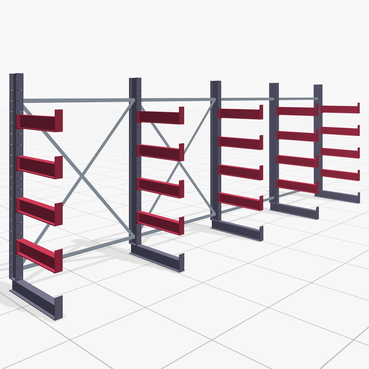 Draagarmstellingen handbediend KHX 3000, H: 2.000 mm, B: 5208 mm, Armlengte: 1.880 kg, eenzijdig gebruik