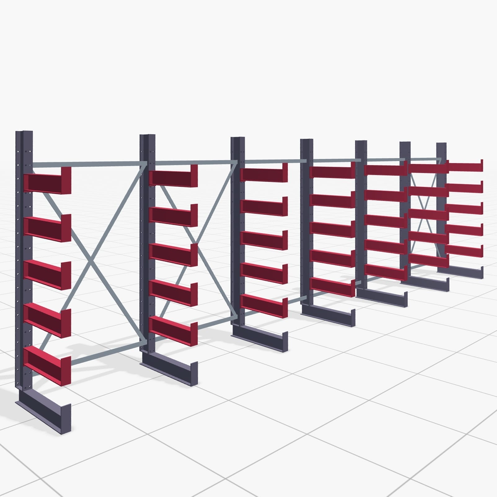 Draagarmstellingen handbediend KHX 3000, H: 2.000 mm, B: 6070 mm, Armlengte: 2.240 kg, eenzijdig gebruik