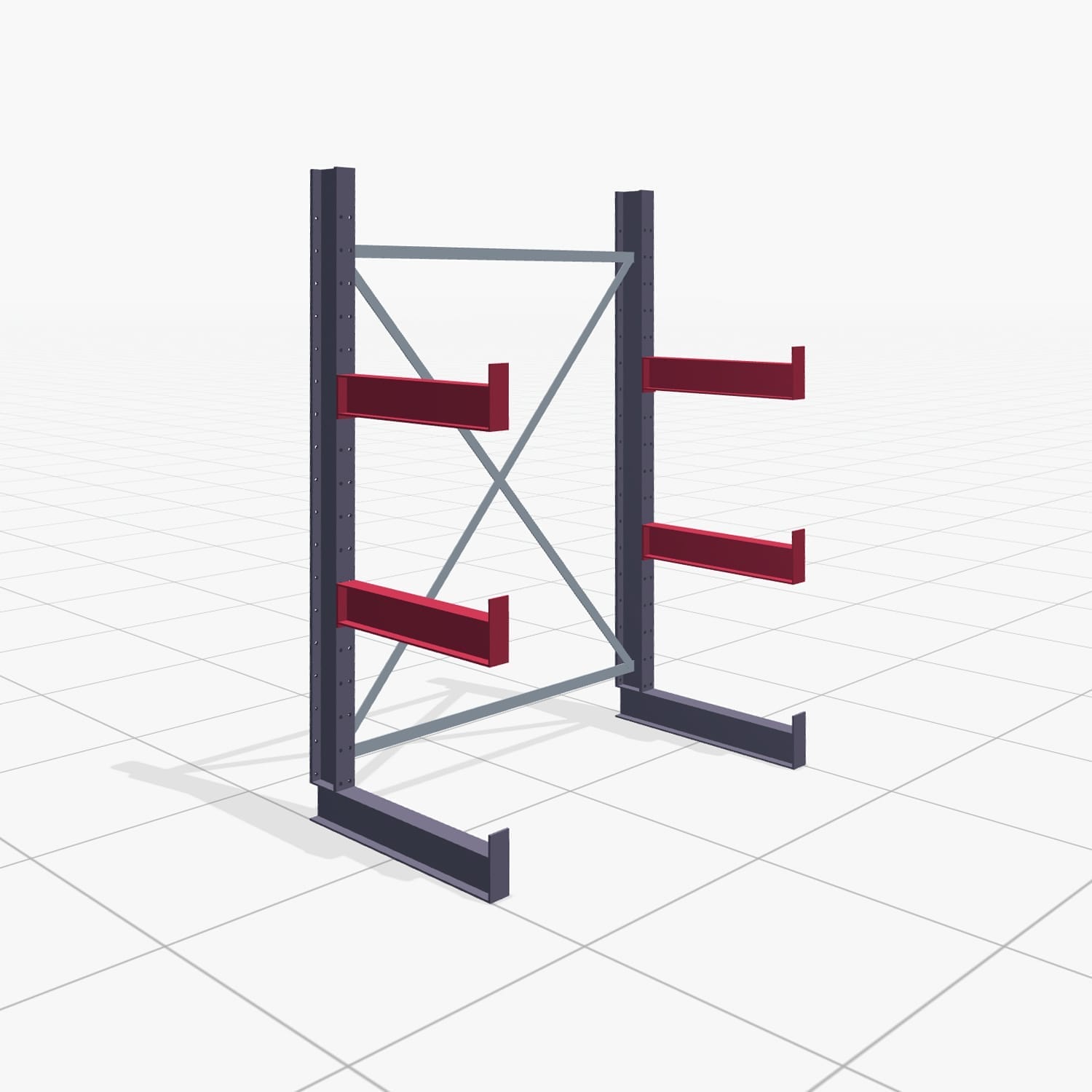 Draagarmstellingen handbediend KHX 3000, H: 2.000 mm, B: 1350 mm, Armlengte: 1.880 kg, eenzijdig gebruik