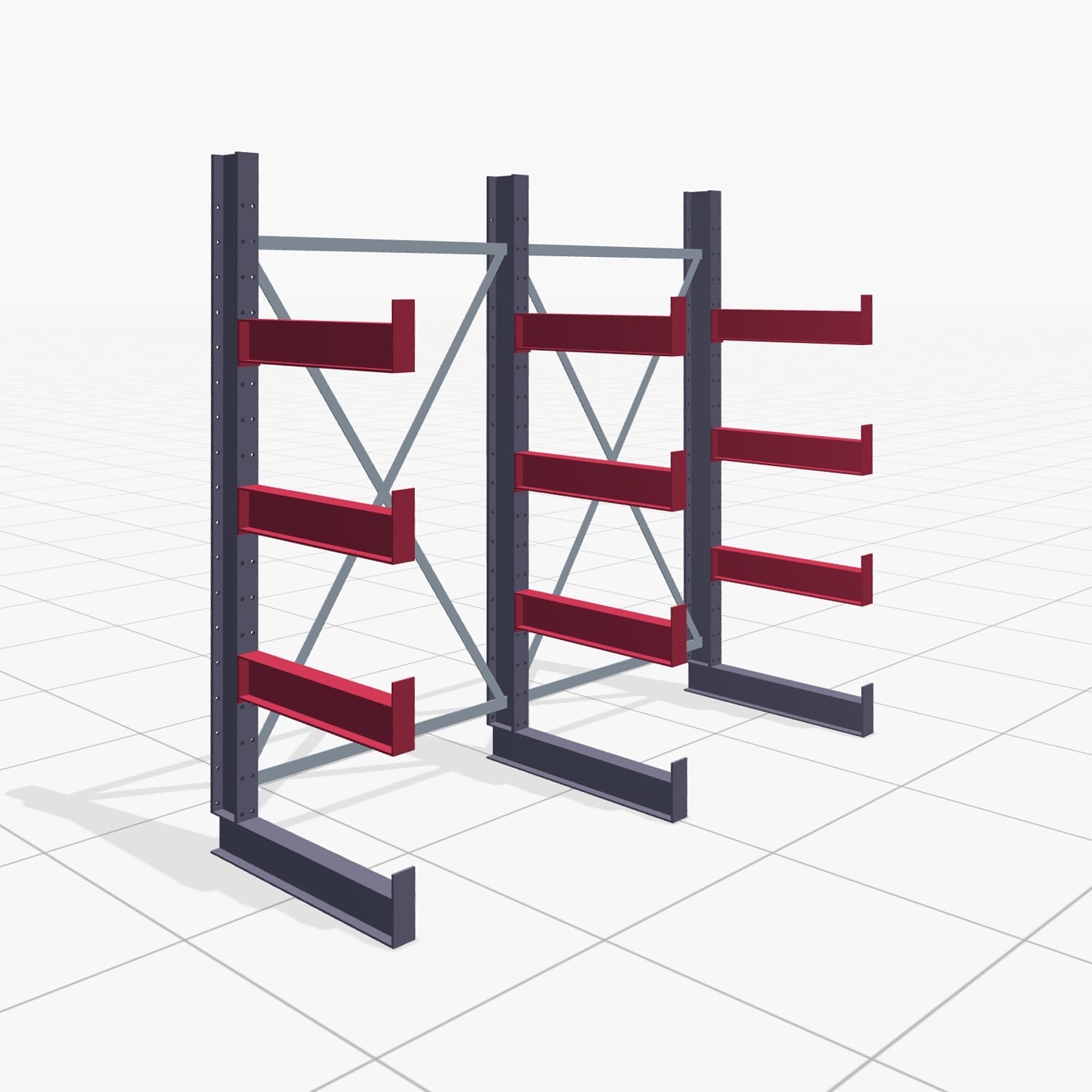 Draagarmstellingen handbediend KHX 3000, H: 2.000 mm, B: 2066 mm, Armlengte: 1.880 kg, eenzijdig gebruik