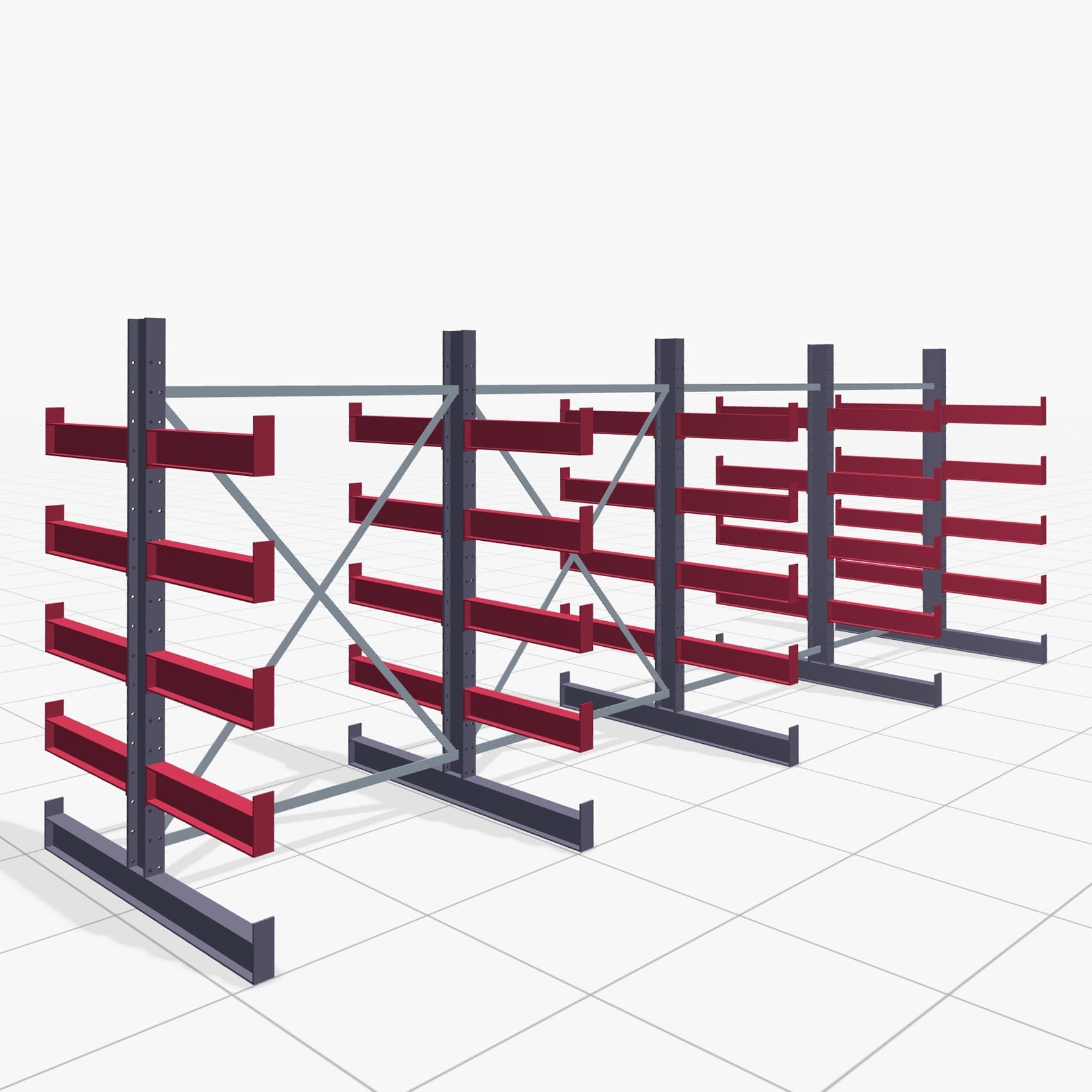 Draagarmstellingen handbediend KHX 3000, H: 2.000 mm, B: 5208 mm, Armlengte: 1.880 kg, Tweezijdig gebruik