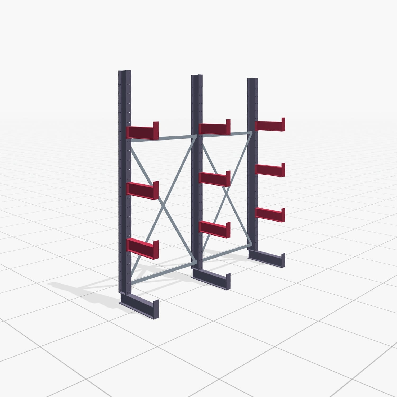 Draagarmstellingen handbediend KHX 3000, H: 2.500 mm, B: 2066 mm, Armlengte: 2.640 kg, eenzijdig gebruik