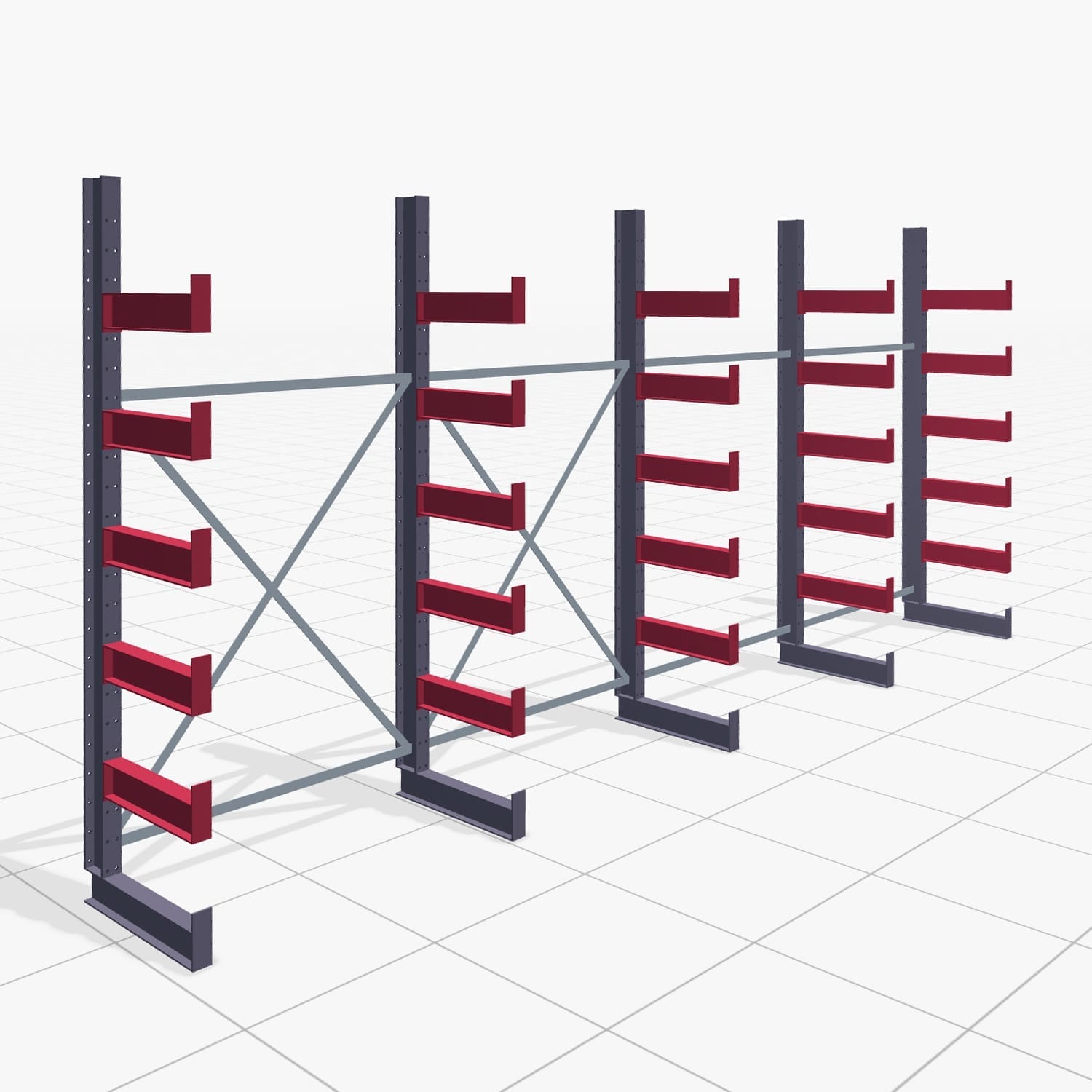 Draagarmstellingen handbediend KHX 3000, H: 2.500 mm, B: 5208 mm, Armlengte: 2.240 kg, eenzijdig gebruik