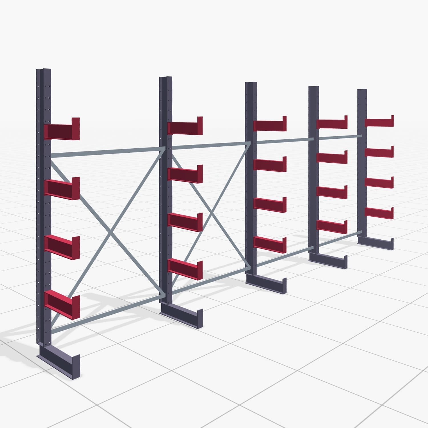 Draagarmstellingen handbediend KHX 3000, H: 2.500 mm, B: 5208 mm, Armlengte: 2.640 kg, eenzijdig gebruik