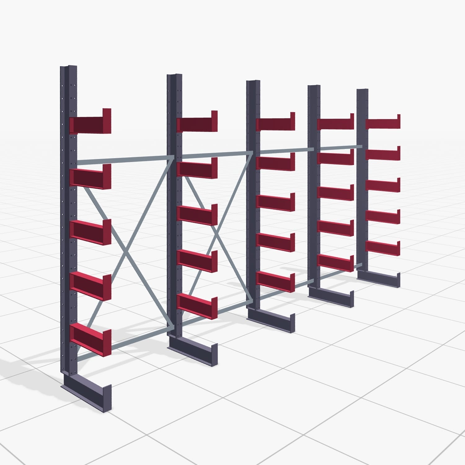 Draagarmstellingen handbediend KHX 3000, H: 2.500 mm, B: 4068 mm, Armlengte: 2.000 kg, eenzijdig gebruik