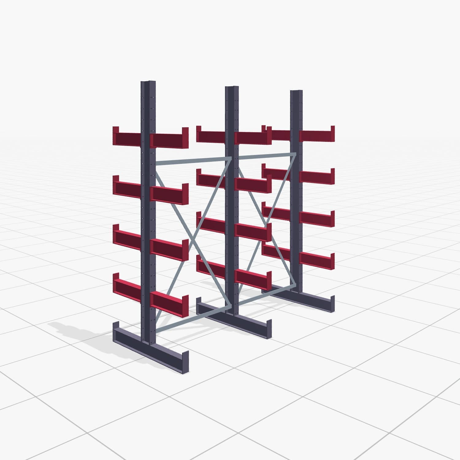 Draagarmstellingen handbediend KHX 3000, H: 2.500 mm, B: 2066 mm, Armlengte: 2.640 kg, Tweezijdig gebruik