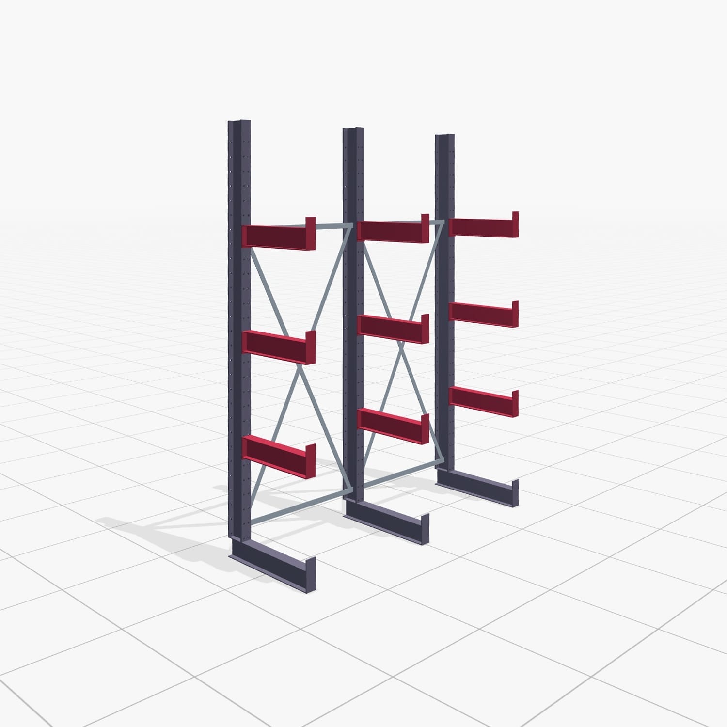 Draagarmstellingen handbediend KHX 3000, H: 3.000 mm, B: 2075 mm, Armlengte: 2.680 kg, eenzijdig gebruik