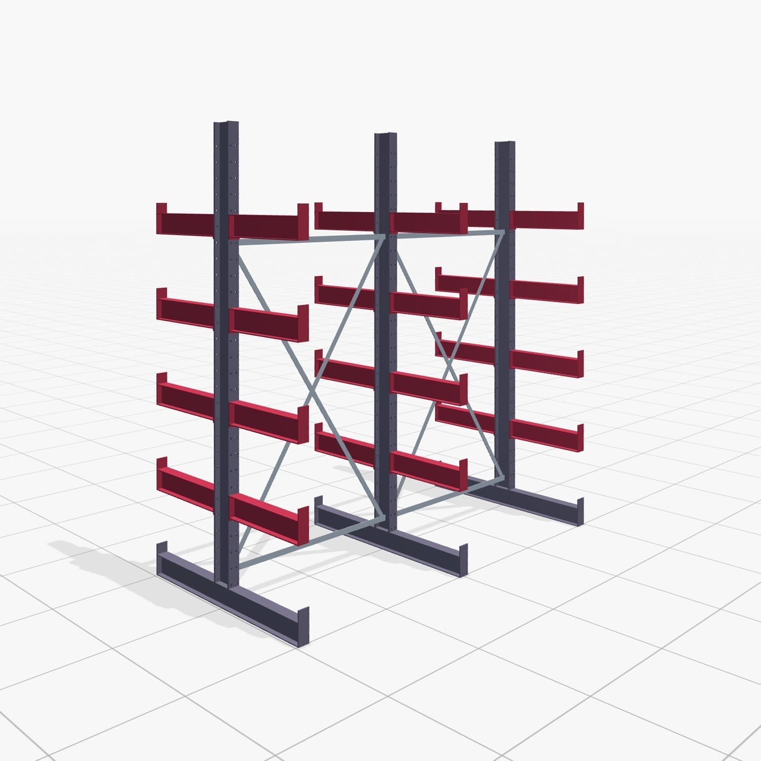 Draagarmstellingen handbediend KHX 3000, H: 3.000 mm, B: 2645 mm, Armlengte: 1.840 kg, Tweezijdig gebruik