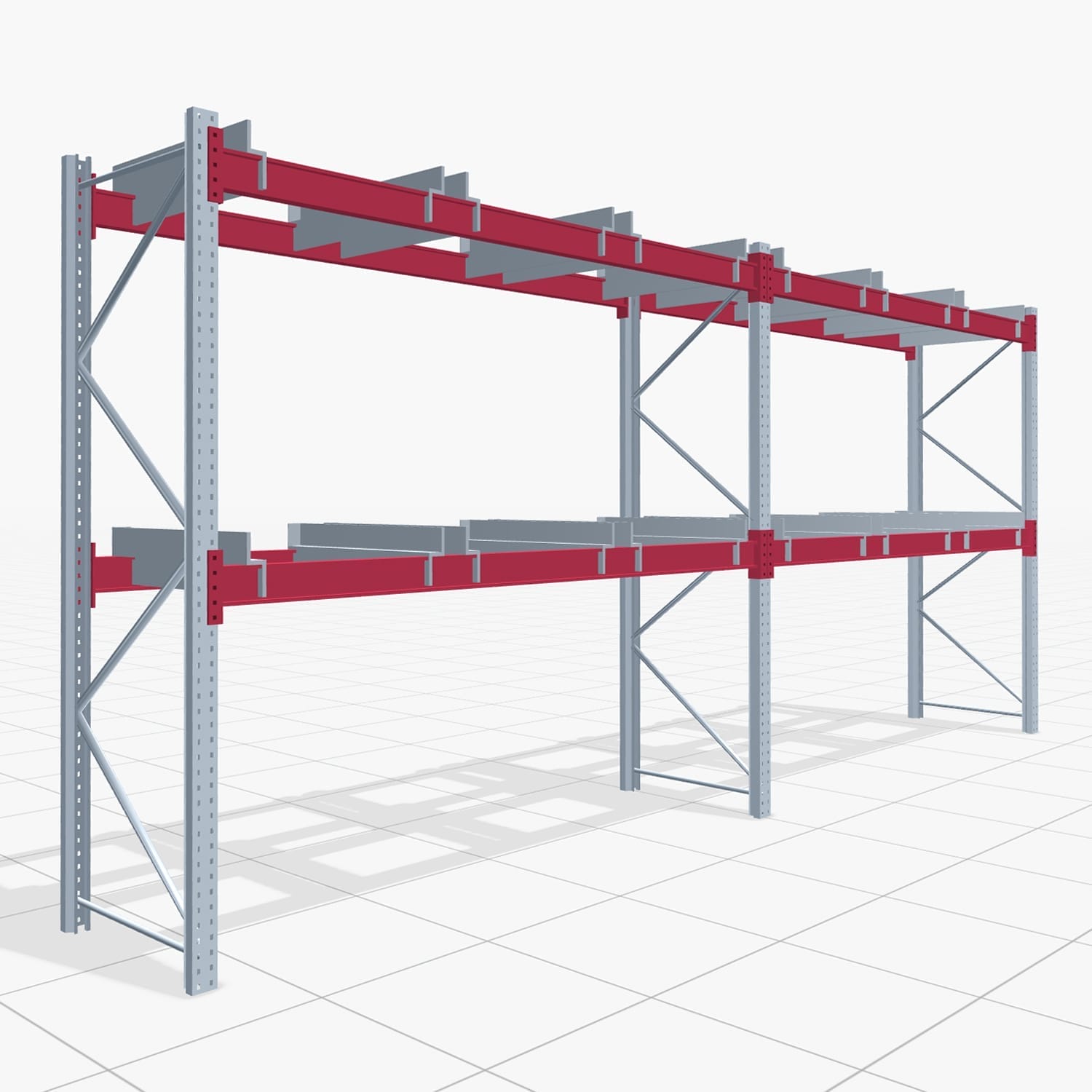 Palletstellingen PRX 1000, Gitterbox, H: 2.600 mm, B: 5.700 mm, Palletgewicht: 1.000 kg, Palletplaatsen: 18