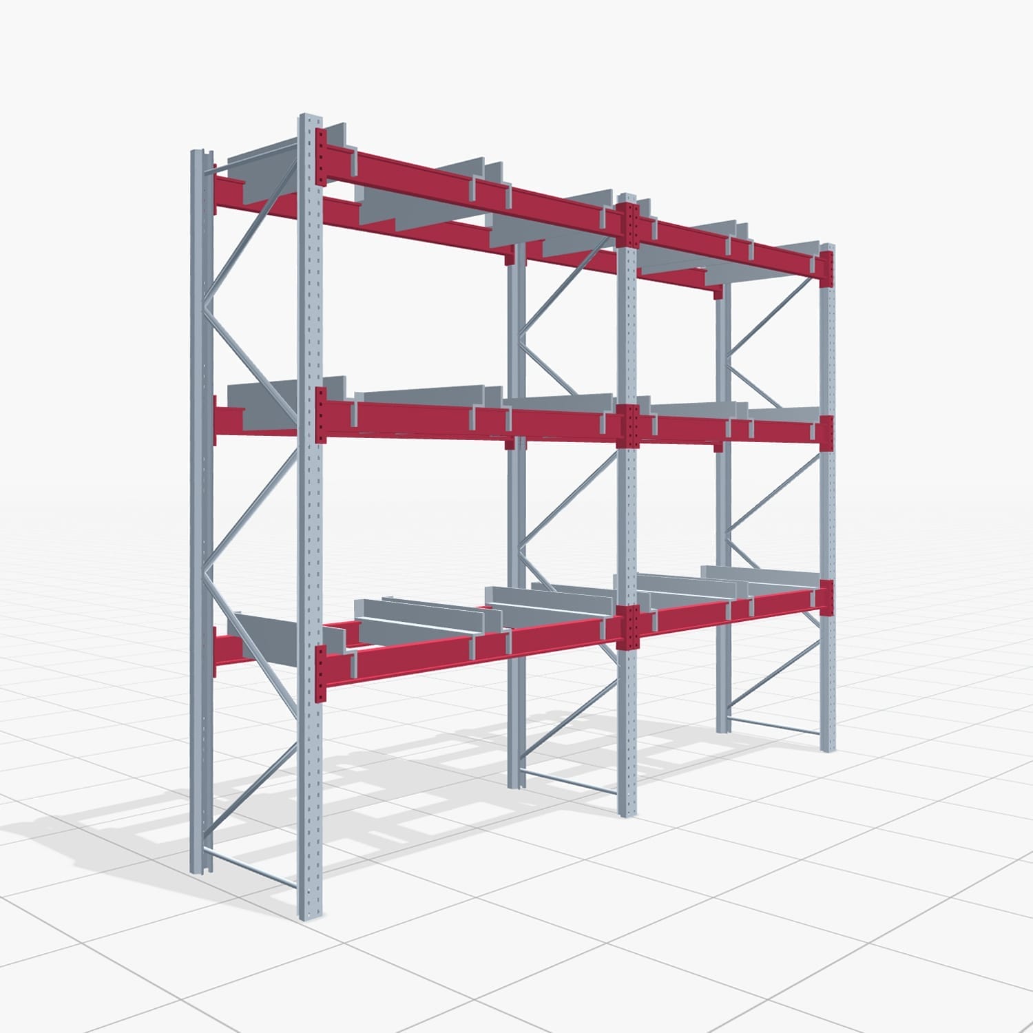 Palletstellingen PRX 1000, Gitterbox, H: 3.100 mm, B: 3.900 mm, Palletgewicht: 500 kg, Palletplaatsen: 16