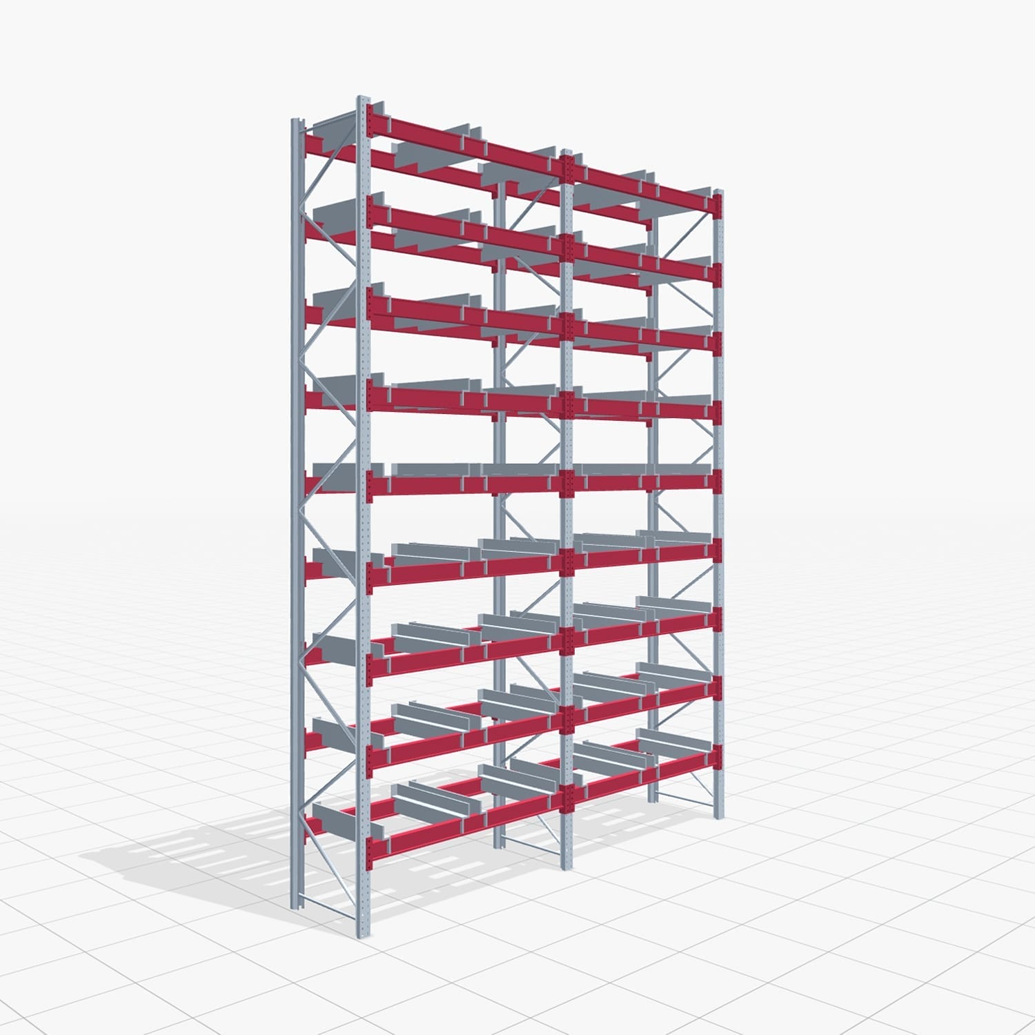 Palletstellingen PRX 1000, Gitterbox, H: 5.600 mm, B: 3.900 mm, Palletgewicht: 750 kg, Palletplaatsen: 12