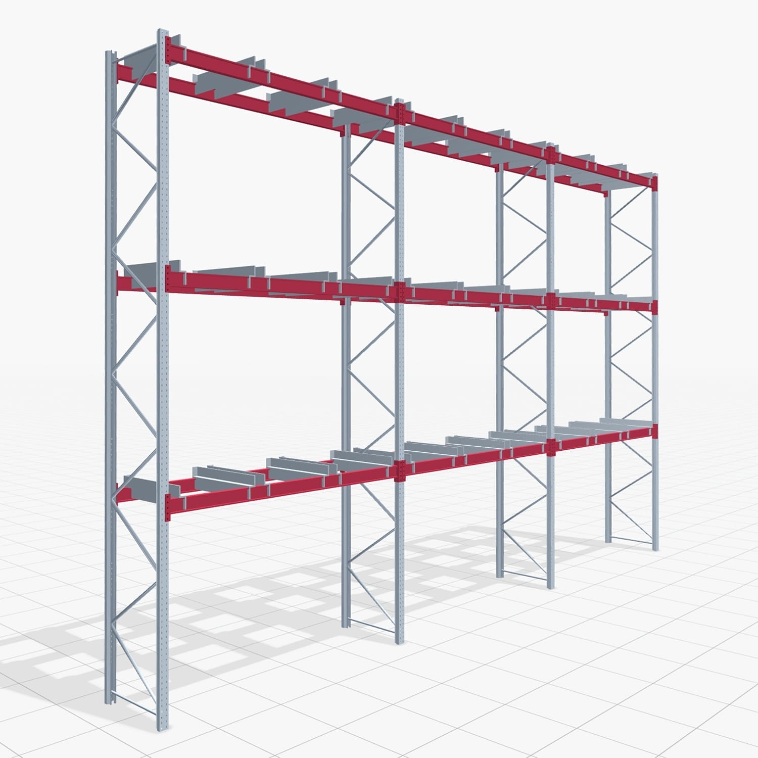 Palletstellingen PRX 1000, Gitterbox, H: 5.600 mm, B: 8.500 mm, Palletgewicht: 1.000 kg, Palletplaatsen: 36