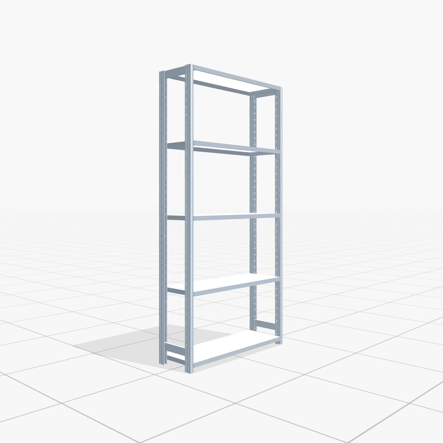Legbordstelling FBX 4000, H: 2.000 mm, B: 1.029 mm mm, T: 300 mm, Niveaus: 5