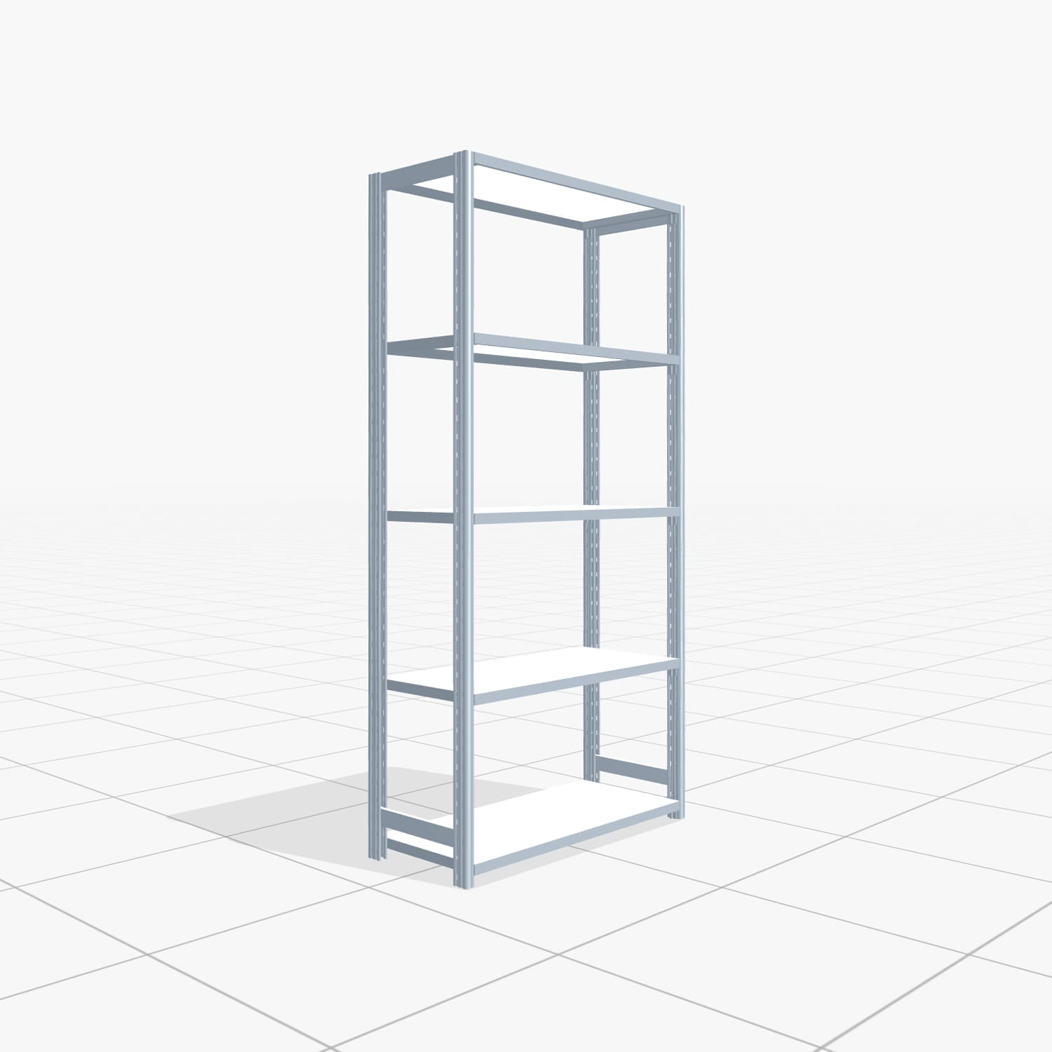 Legbordstelling FBX 4000, H: 2.000 mm, B: 1.029 mm mm, T: 400 mm, Niveaus: 5