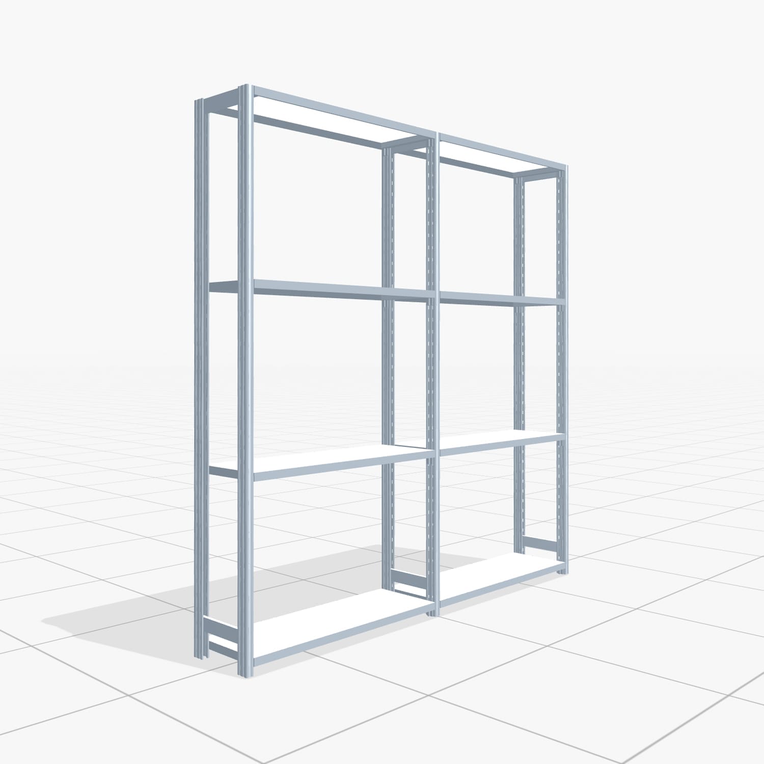 Legbordstelling FBX 4000, H: 2.000 mm, B: 2.026 mm mm, T: 300 mm, Niveaus: 4