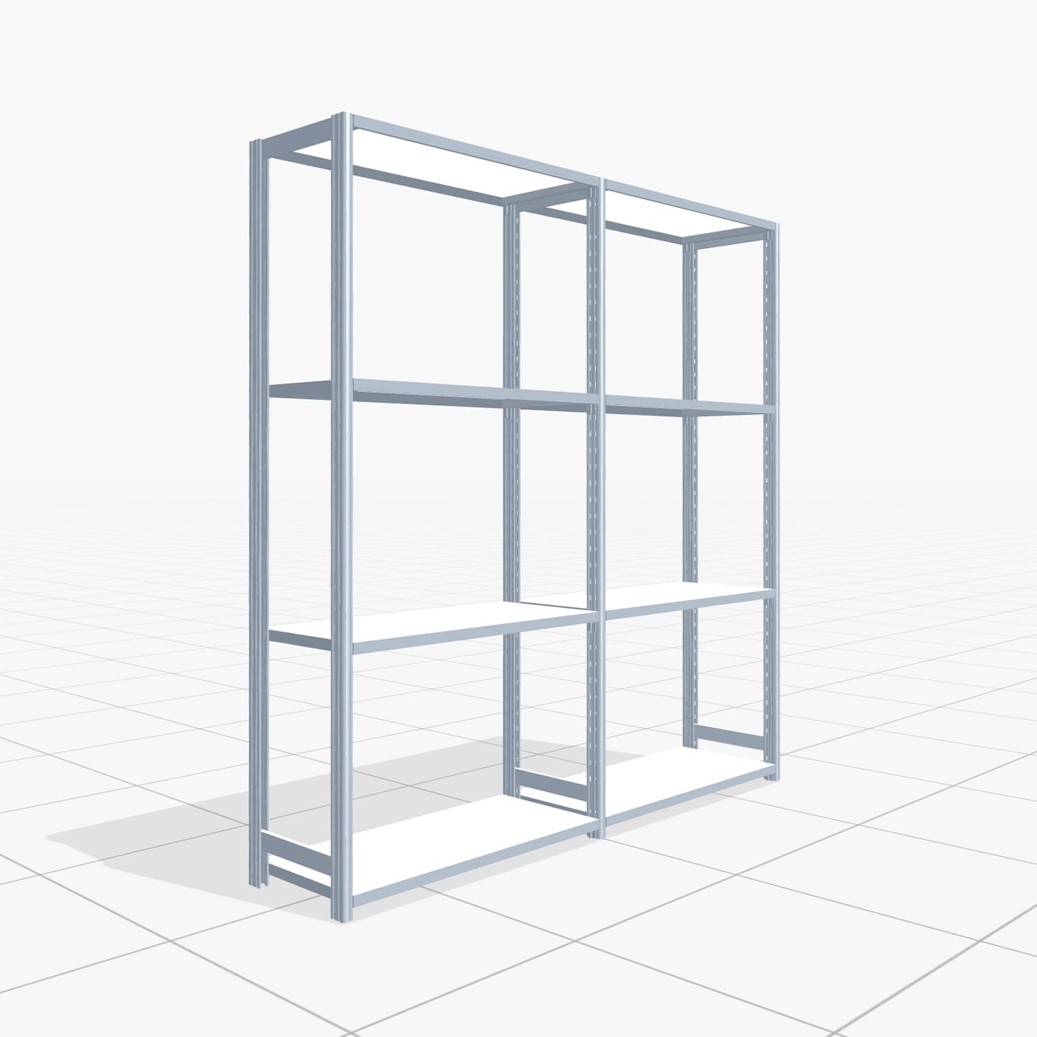 Legbordstelling FBX 4000, H: 2.000 mm, B: 2.026 mm mm, T: 400 mm, Niveaus: 4