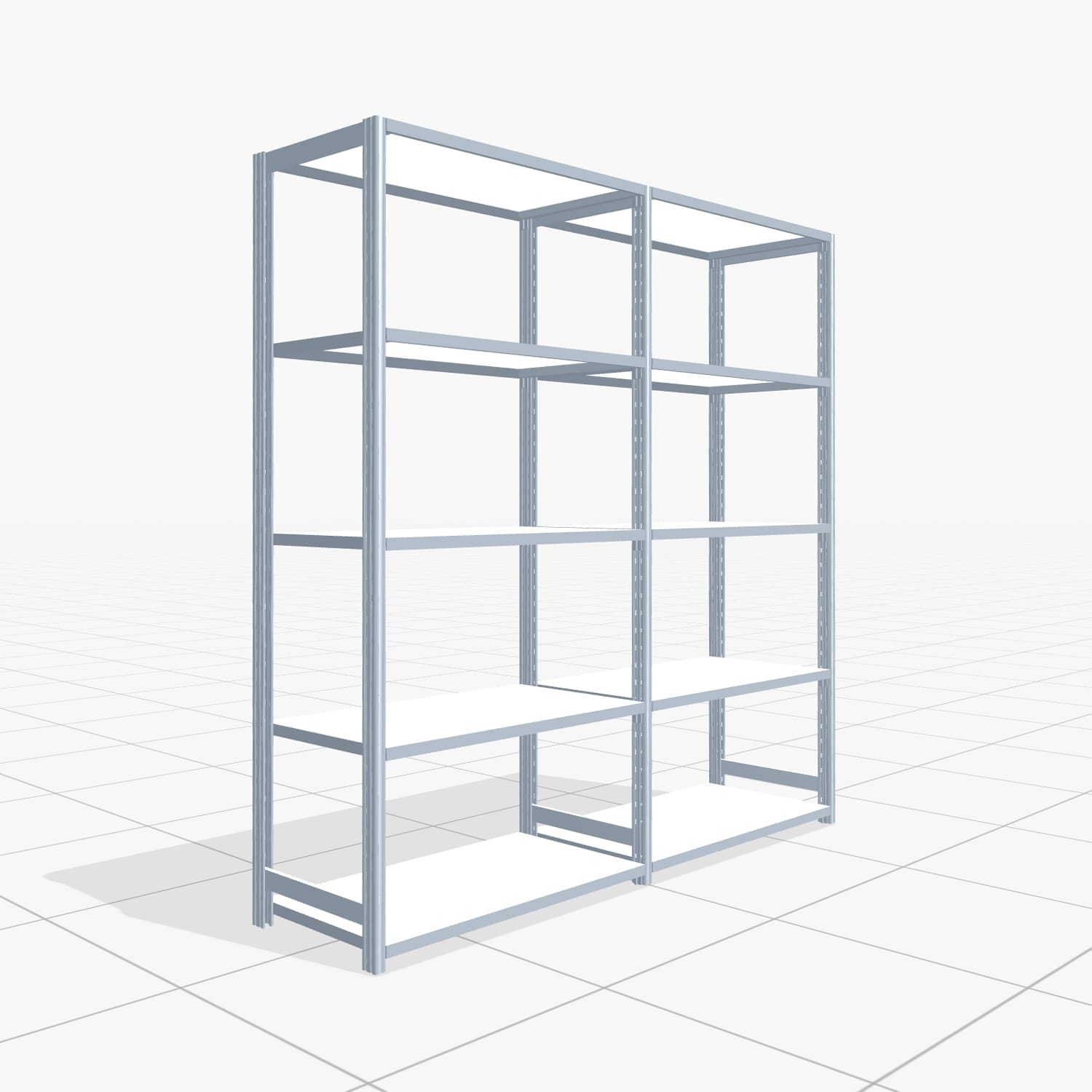 Legbordstelling FBX 4000, H: 2.000 mm, B: 2.026 mm mm, T: 500 mm, Niveaus: 5