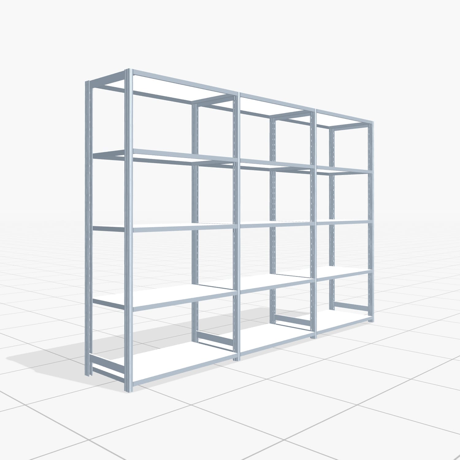 Legbordstelling FBX 4000, H: 2.000 mm, B: 3.023 mm mm, T: 500 mm, Niveaus: 5