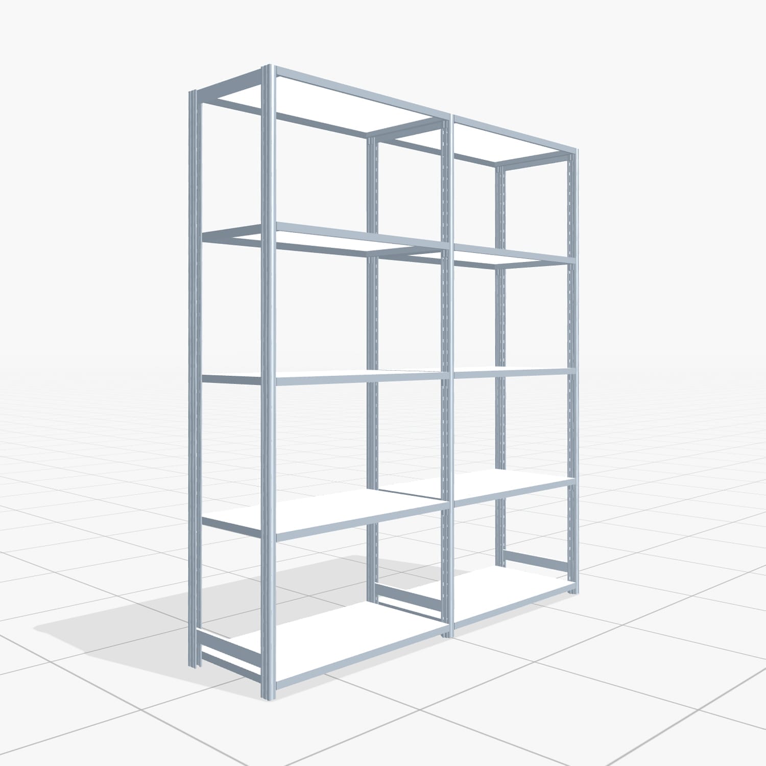 Legbordstelling FBX 4000, H: 2.250 mm, B: 2.026 mm mm, T: 500 mm, Niveaus: 5