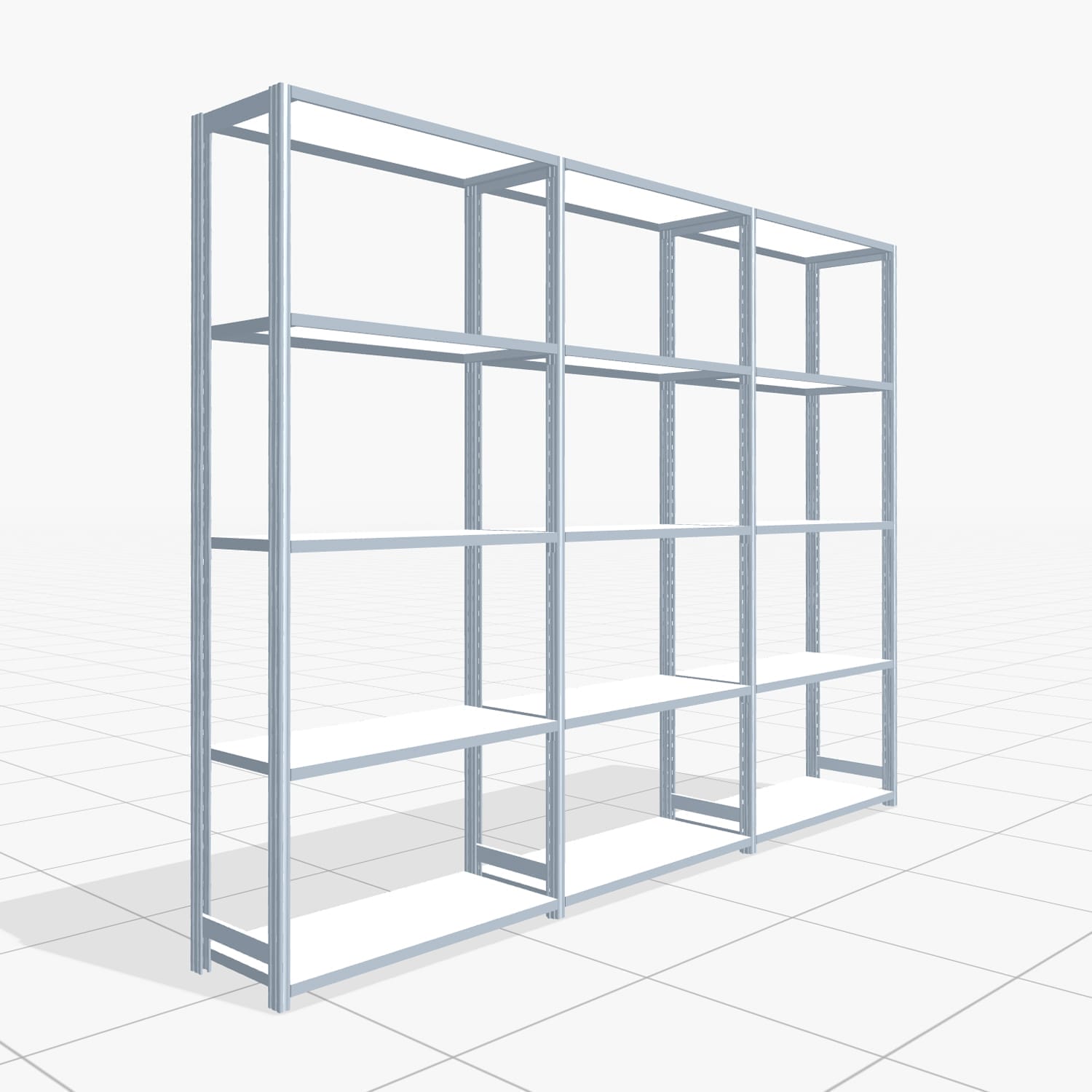 Legbordstelling FBX 4000, H: 2.250 mm, B: 3.023 mm mm, T: 400 mm, Niveaus: 5