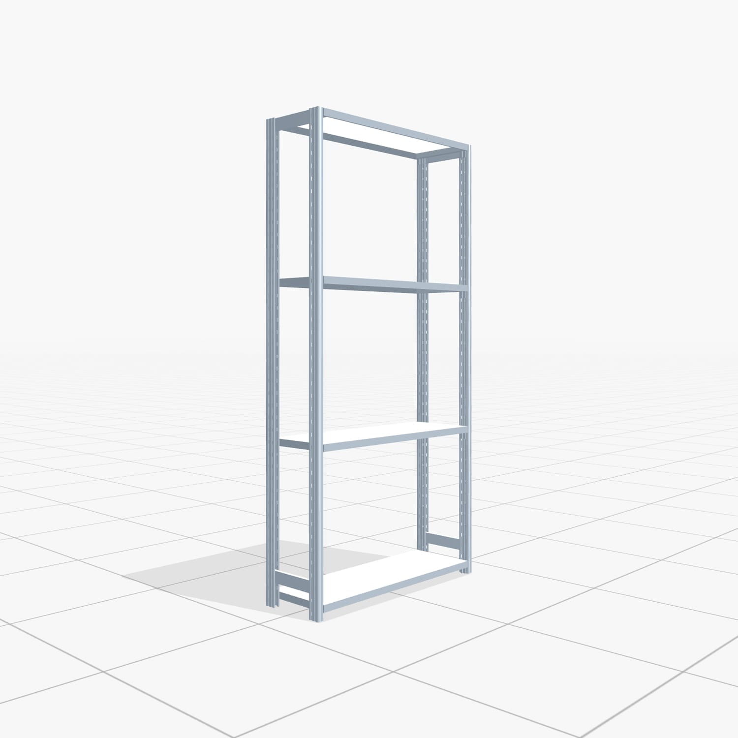 Legbordstelling FBX 4000, H: 2.000 mm, B: 1.029 mm mm, T: 300 mm, Niveaus: 4