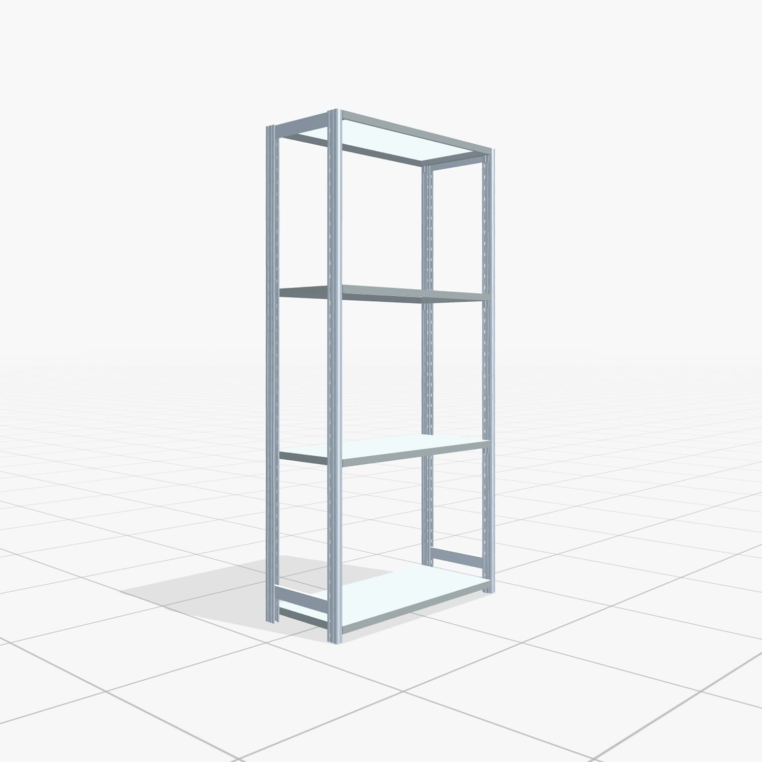 Legbordstelling FBX 4000, H: 2.000 mm, B: 1.029 mm mm, T: 400 mm, Niveaus: 4