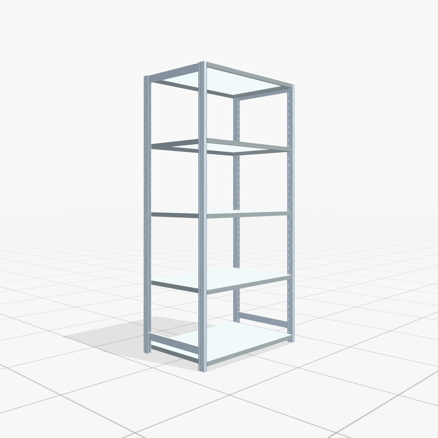 Legbordstelling FBX 4000, H: 2.000 mm, B: 1.029 mm mm, T: 600 mm, Niveaus: 5