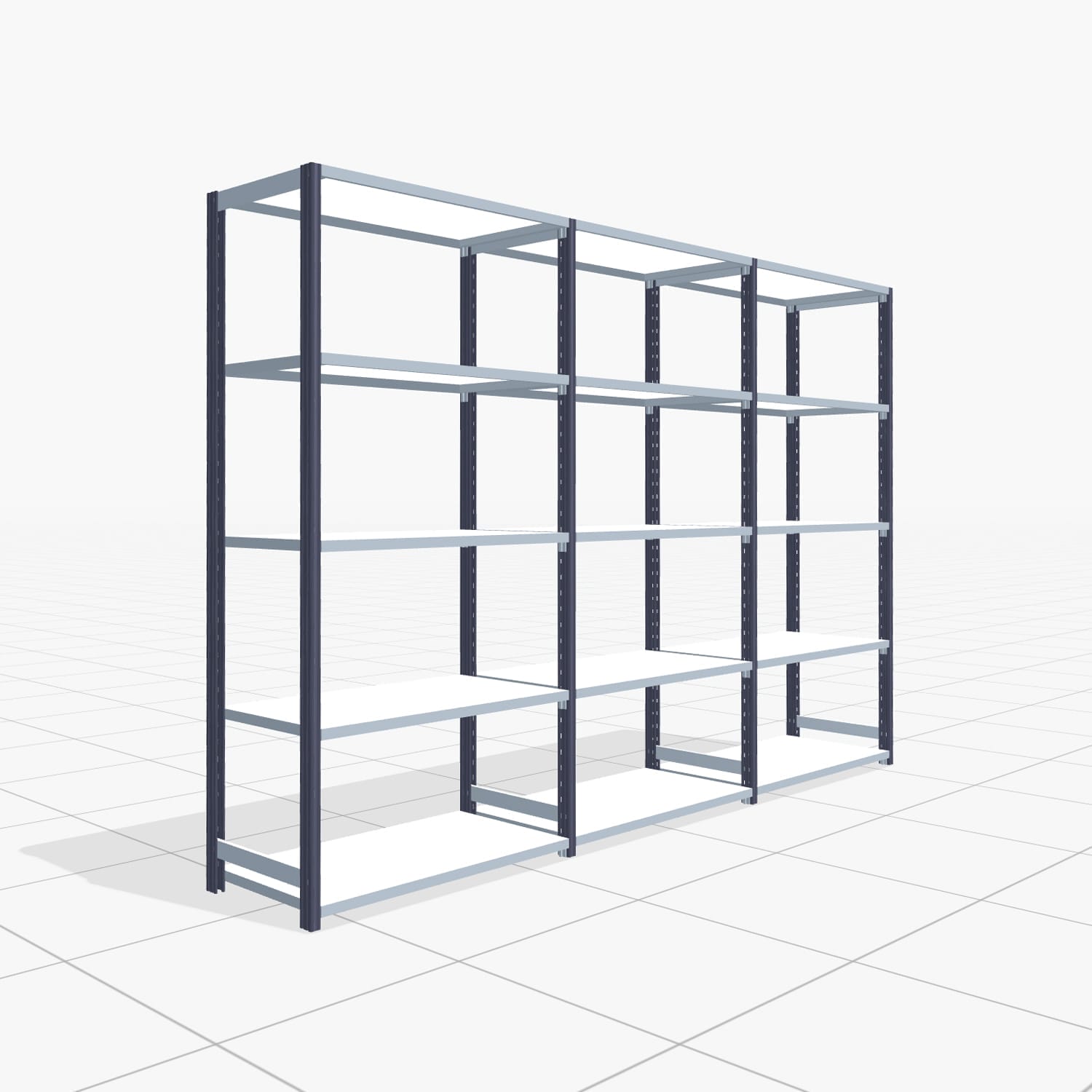 Legbordstelling FBX 4000, H: 2.000 mm, B: 3.023 mm mm, T: 500 mm, Niveaus: 5