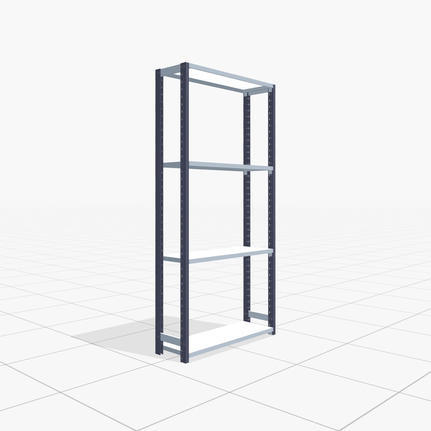 Legbordstelling FBX 4000, H: 2.000 mm, B: 1.029 mm mm, T: 300 mm, Niveaus: 4