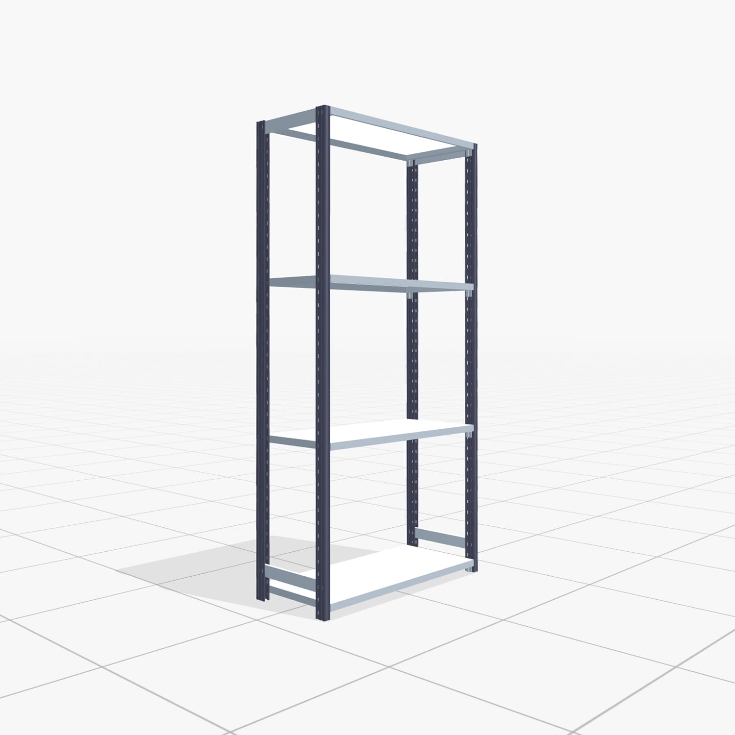 Legbordstelling FBX 4000, H: 2.000 mm, B: 1.029 mm mm, T: 400 mm, Niveaus: 4