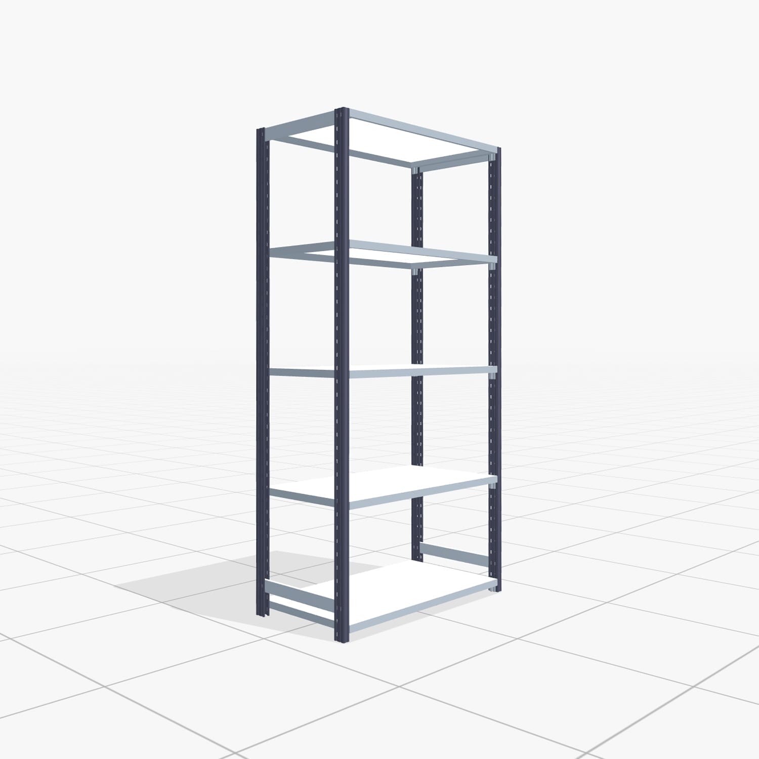Legbordstelling FBX 4000, H: 2.000 mm, B: 1.029 mm mm, T: 500 mm, Niveaus: 5