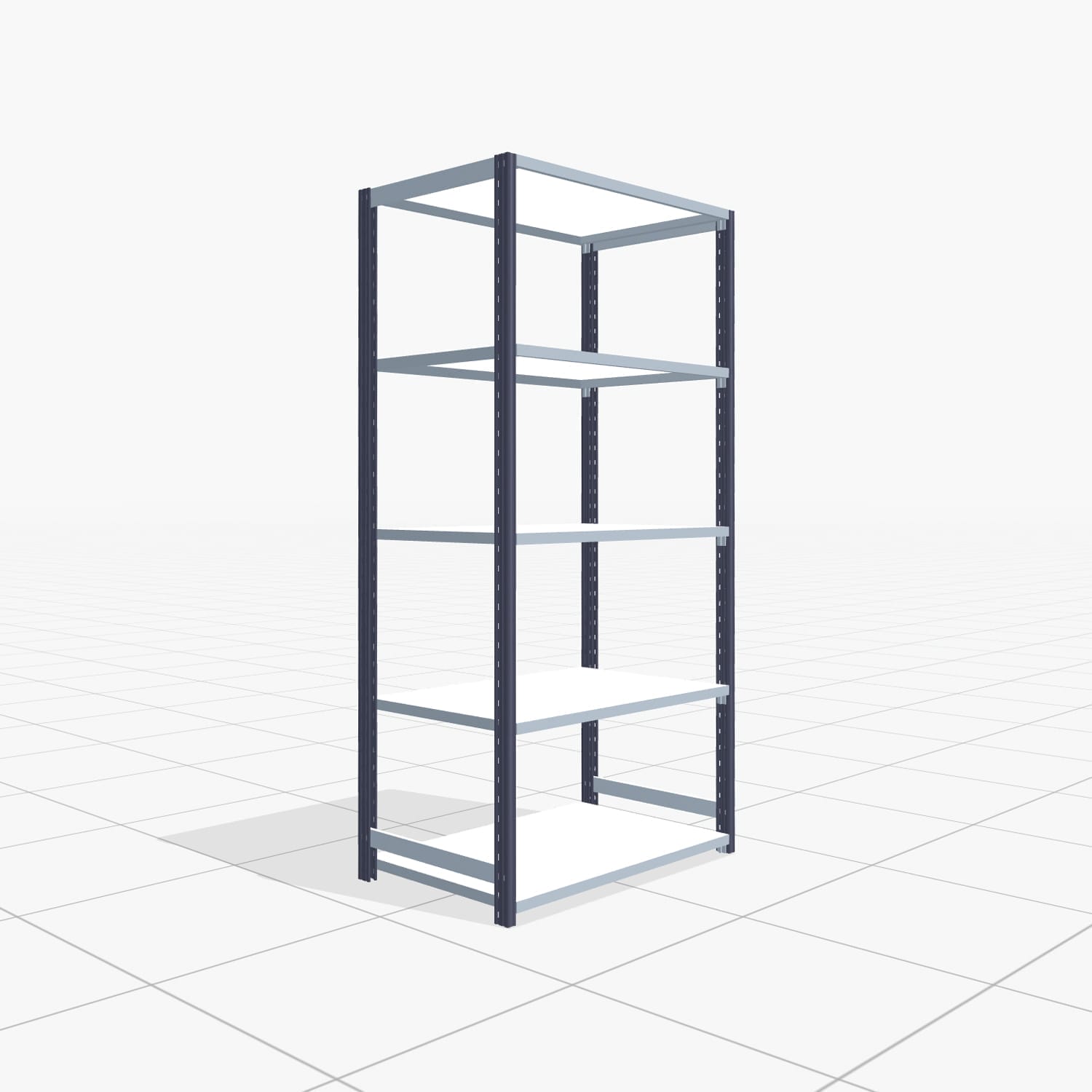 Legbordstelling FBX 4000, H: 2.000 mm, B: 1.029 mm mm, T: 600 mm, Niveaus: 5