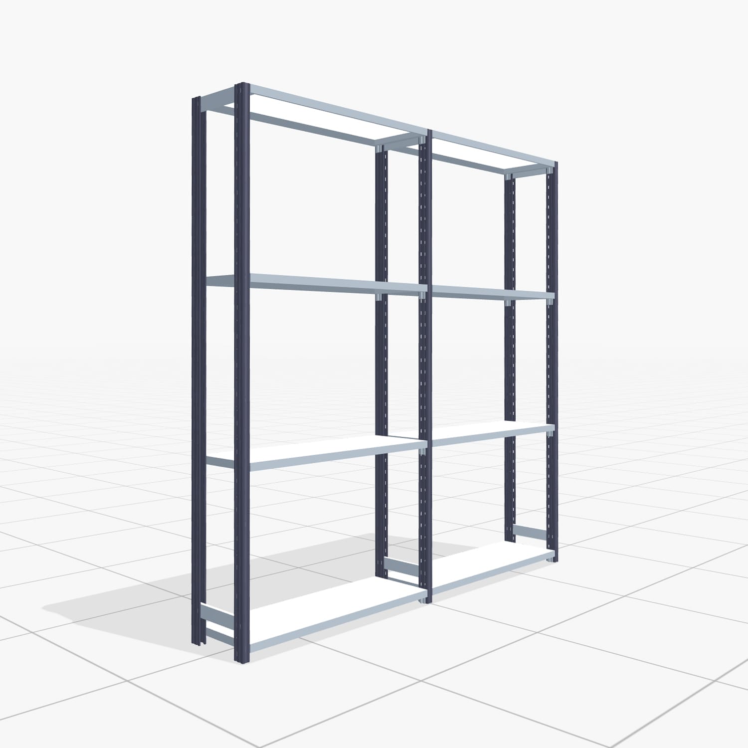 Legbordstelling FBX 4000, H: 2.000 mm, B: 2.026 mm mm, T: 300 mm, Niveaus: 4