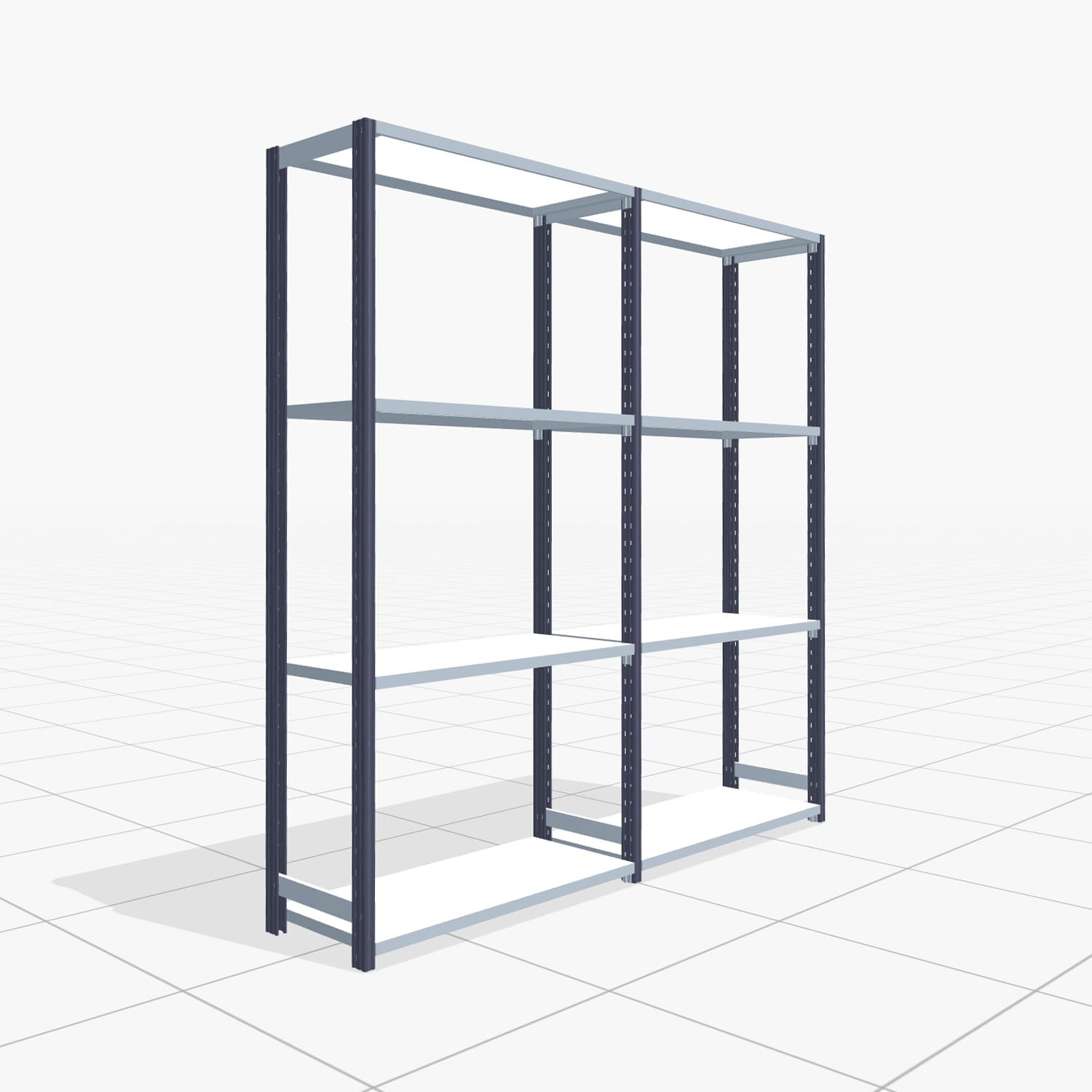 Legbordstelling FBX 4000, H: 2.000 mm, B: 2.026 mm mm, T: 400 mm, Niveaus: 4