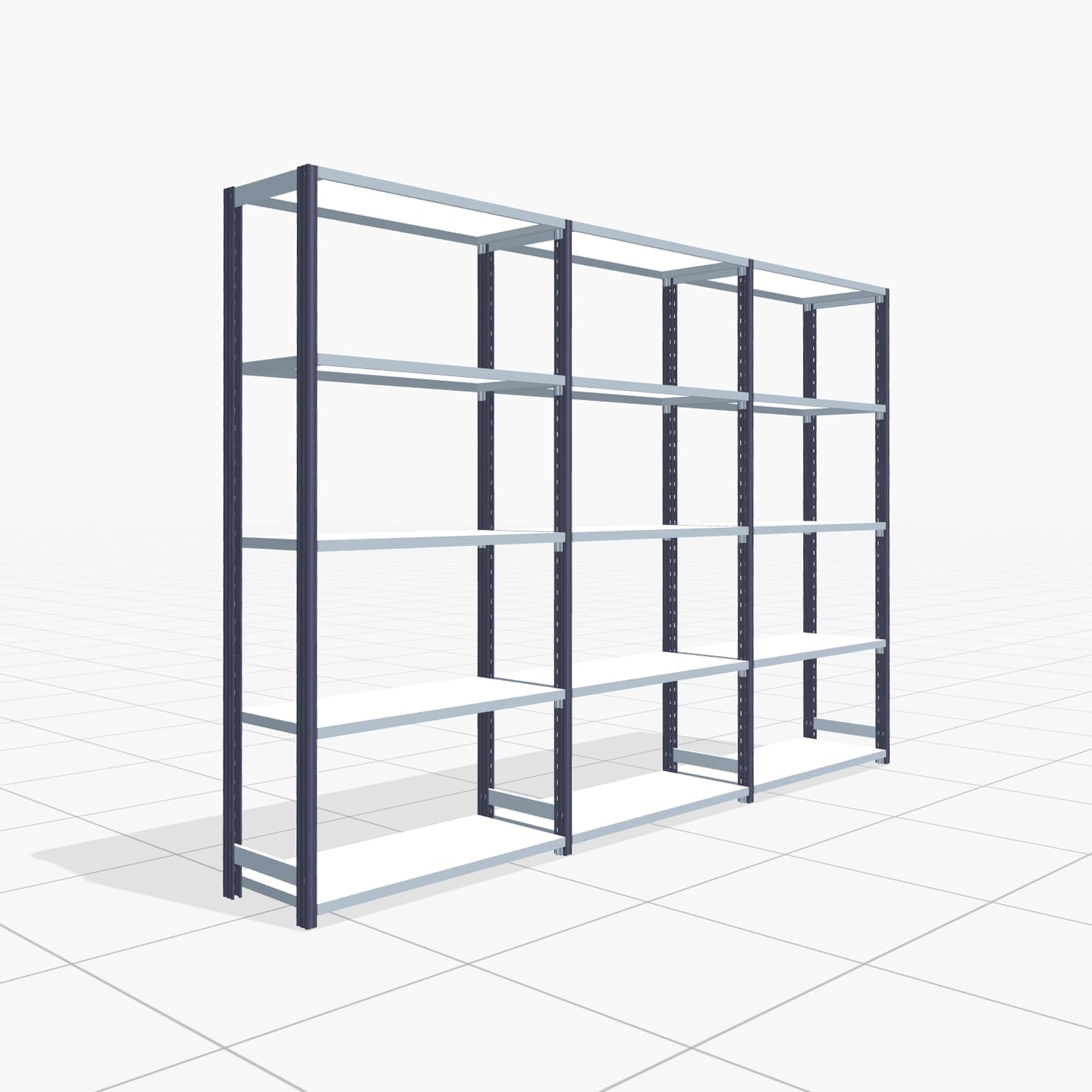 Legbordstelling FBX 4000, H: 2.000 mm, B: 3.023 mm mm, T: 400 mm, Niveaus: 5