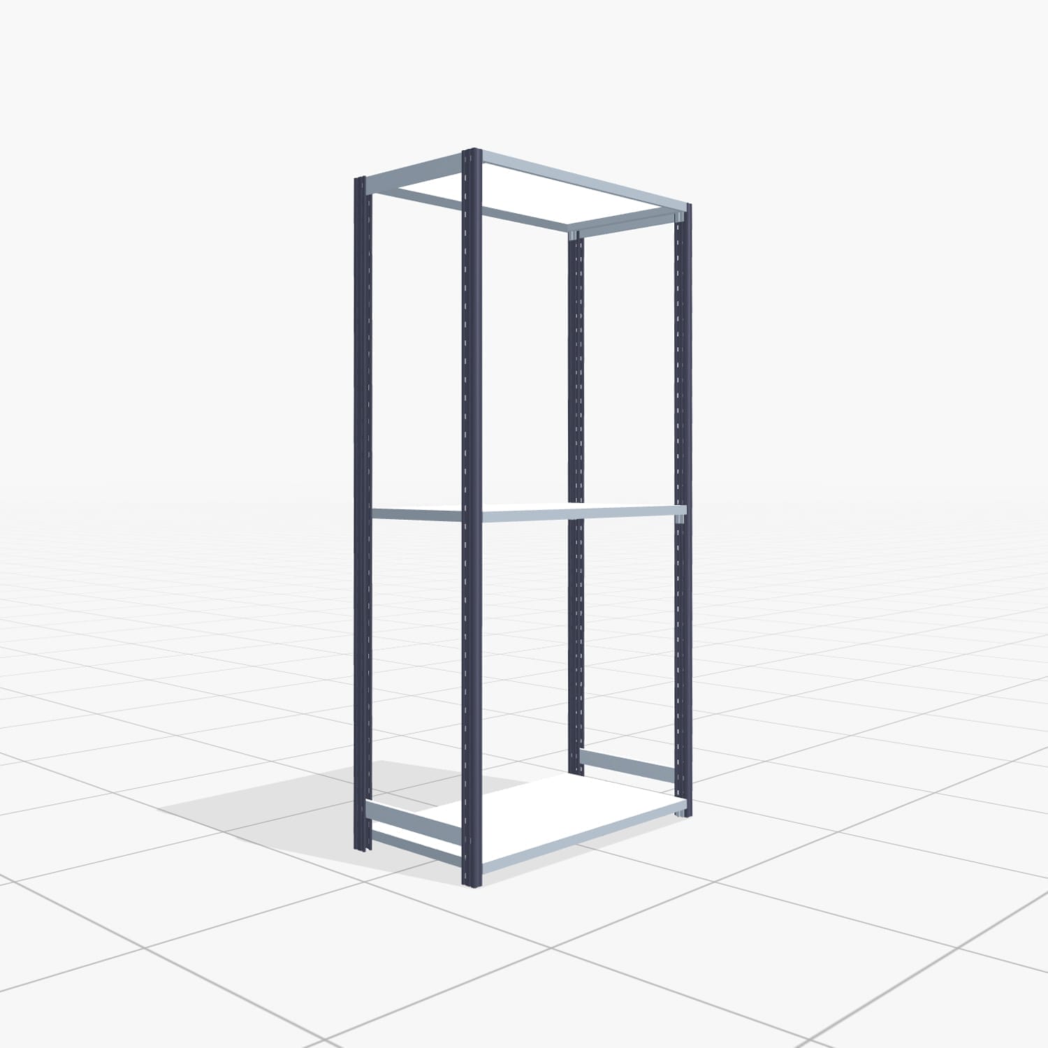 Legbordstelling FBX 4000, H: 2.000 mm, B: 1.029 mm mm, T: 500 mm, Niveaus: 3