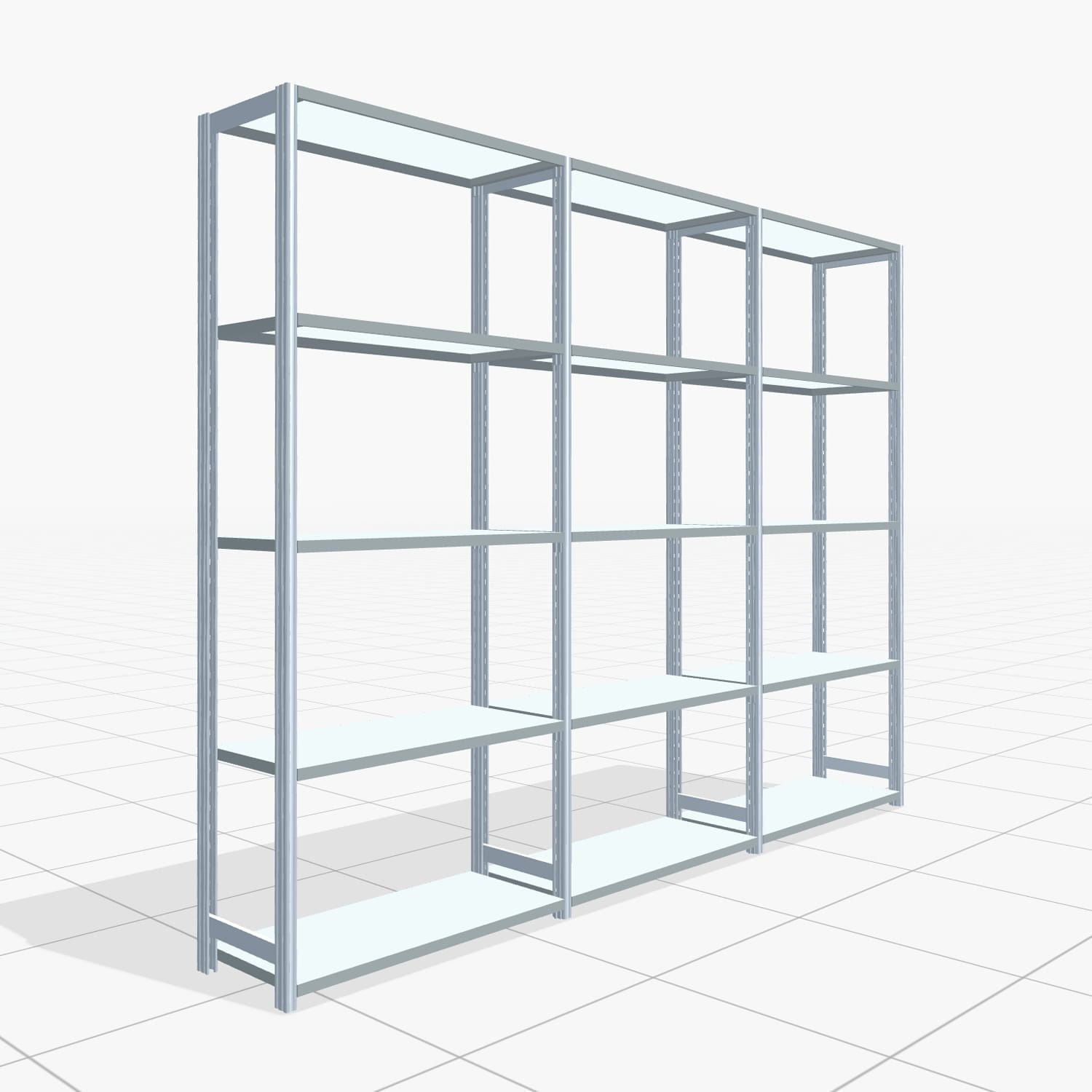 Legbordstelling FBX 4000, H: 2.250 mm, B: 3.023 mm mm, T: 400 mm, Niveaus: 5