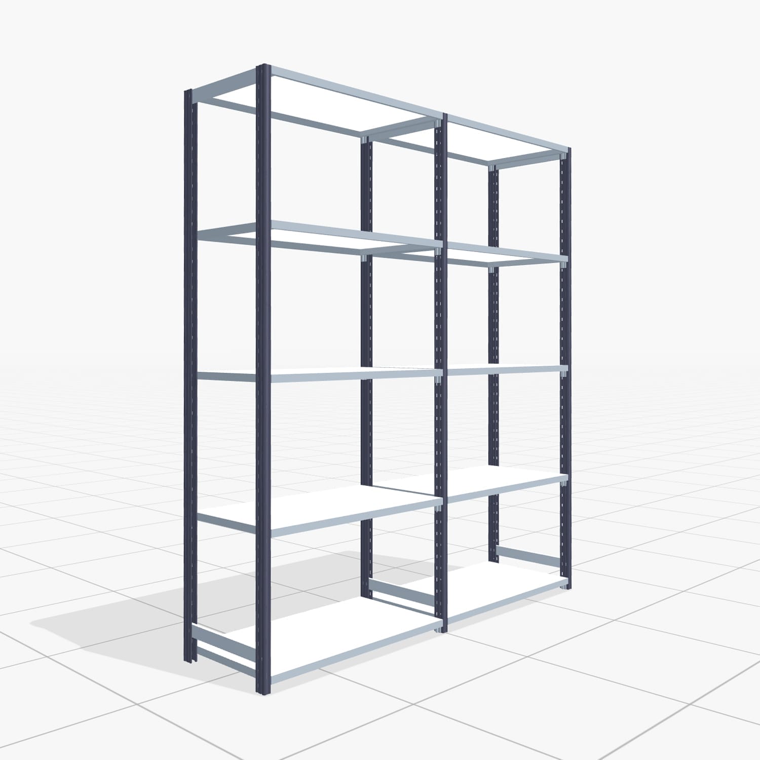 Legbordstelling FBX 4000, H: 2.250 mm, B: 2.026 mm mm, T: 500 mm, Niveaus: 5