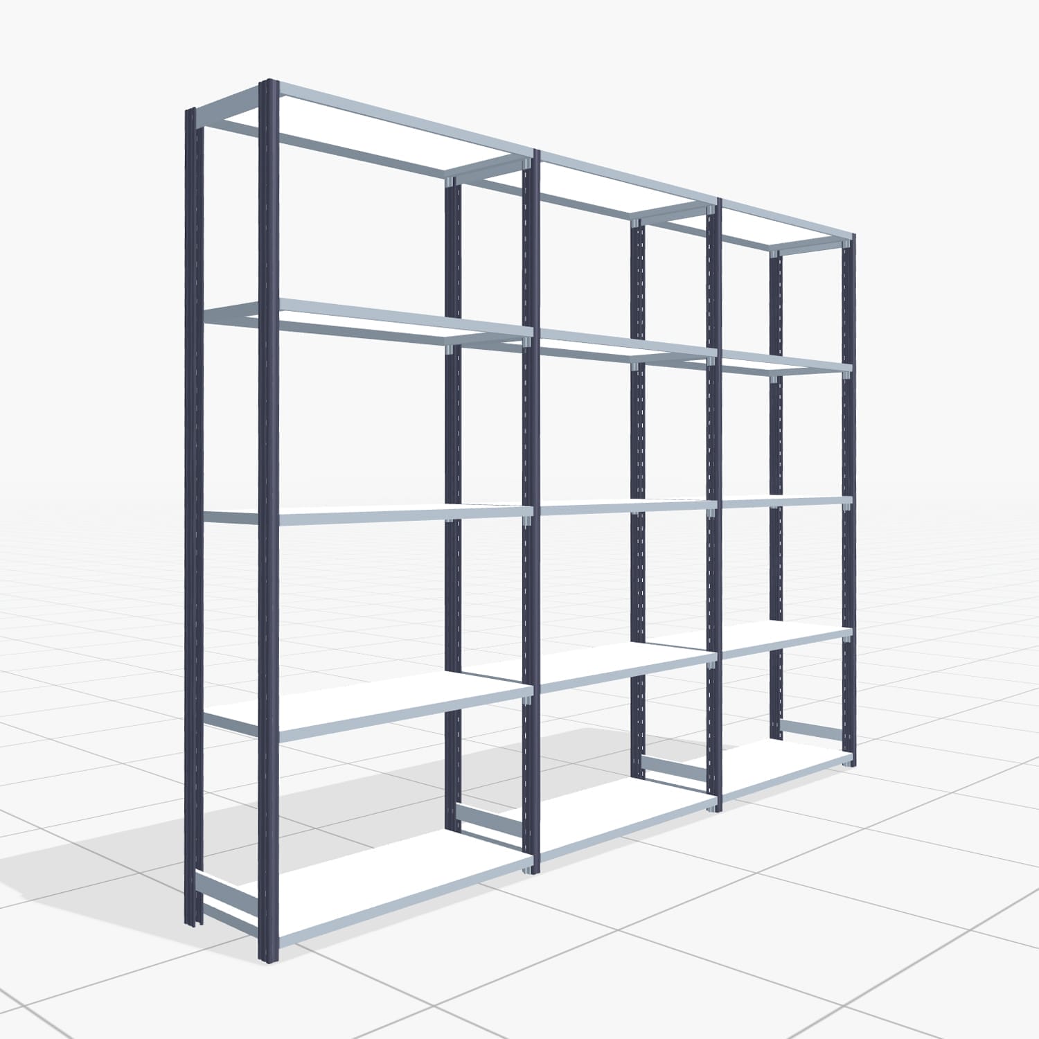 Legbordstelling FBX 4000, H: 2.250 mm, B: 3.023 mm mm, T: 400 mm, Niveaus: 5