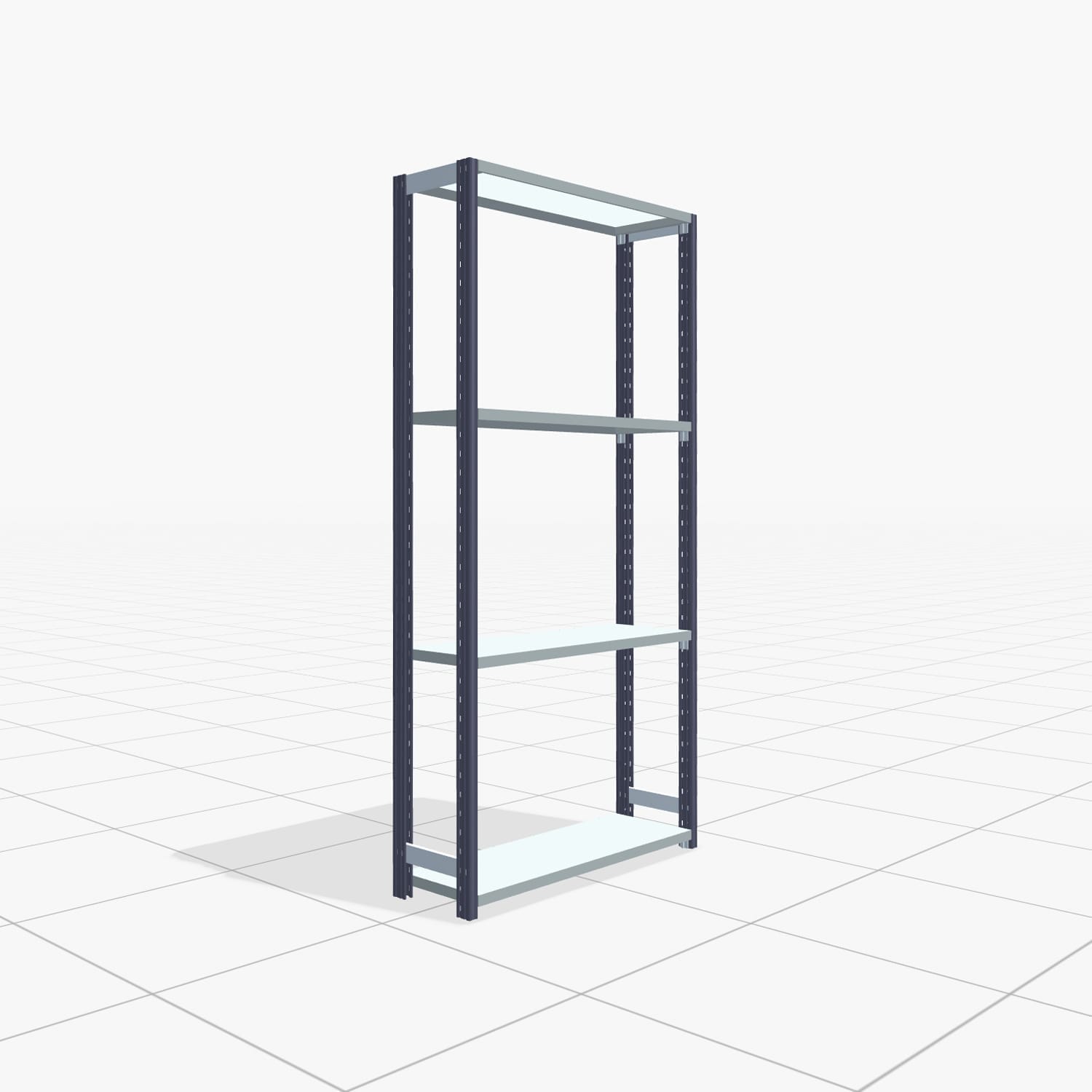 Legbordstelling FBX 4000, H: 2.000 mm, B: 1.029 mm mm, T: 300 mm, Niveaus: 4