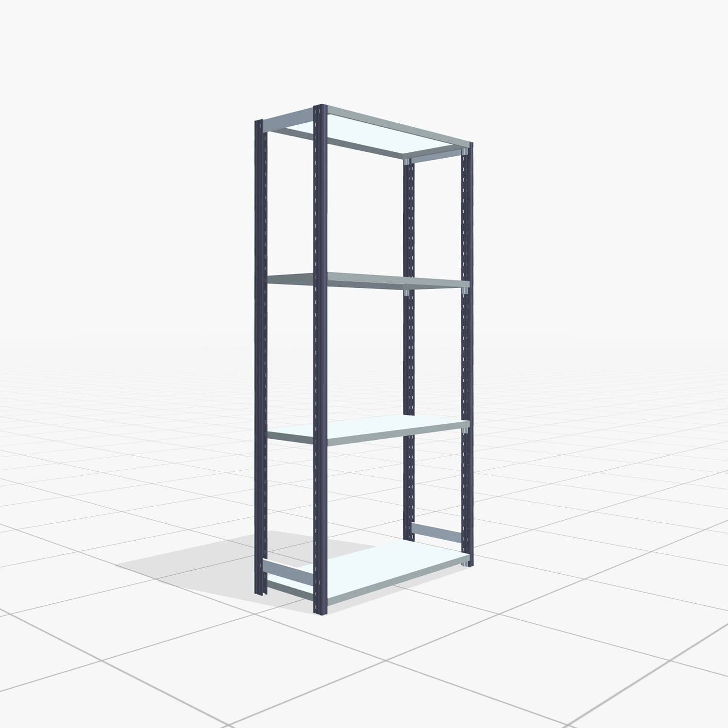 Legbordstelling FBX 4000, H: 2.000 mm, B: 1.029 mm mm, T: 400 mm, Niveaus: 4