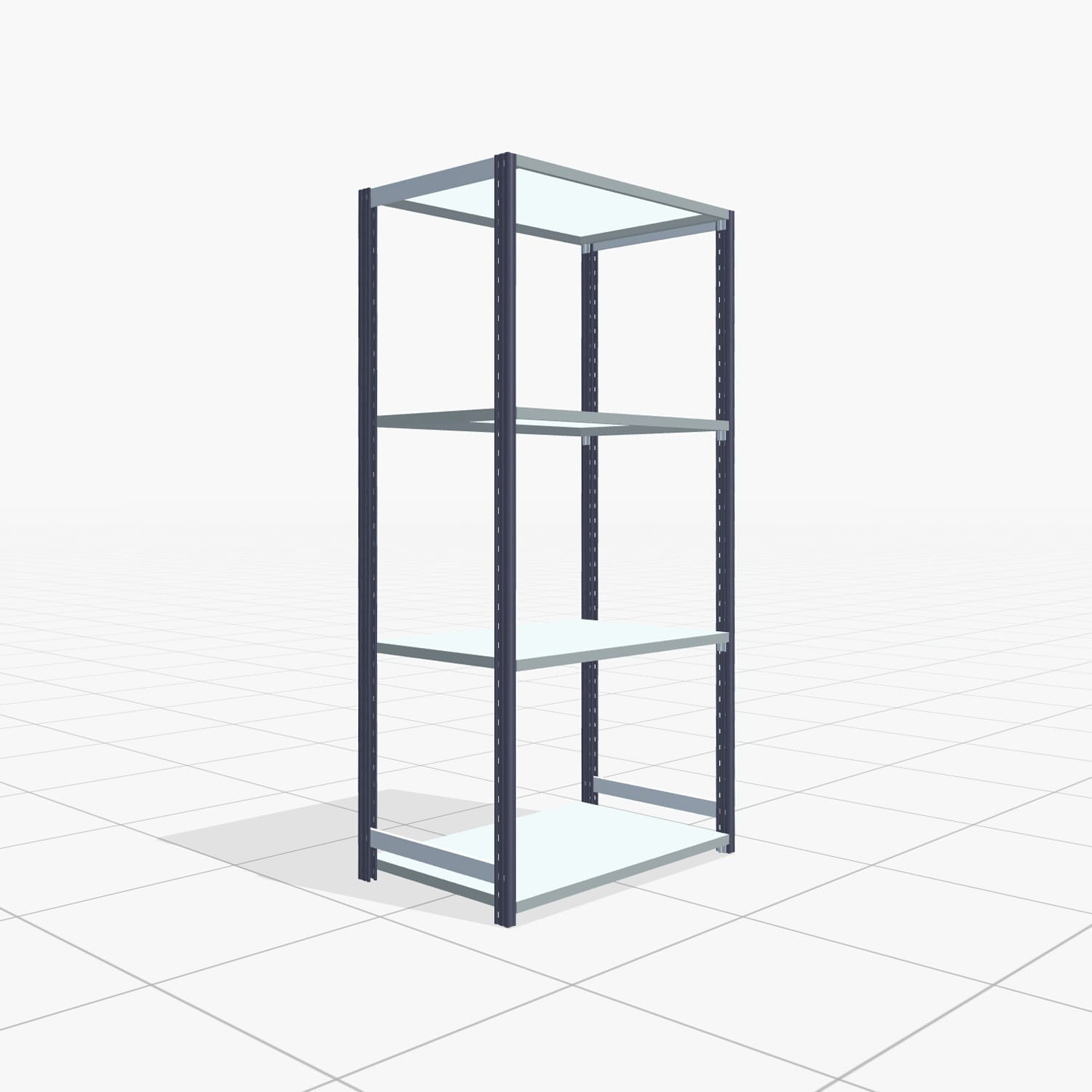 Legbordstelling FBX 4000, H: 2.000 mm, B: 1.029 mm mm, T: 600 mm, Niveaus: 4