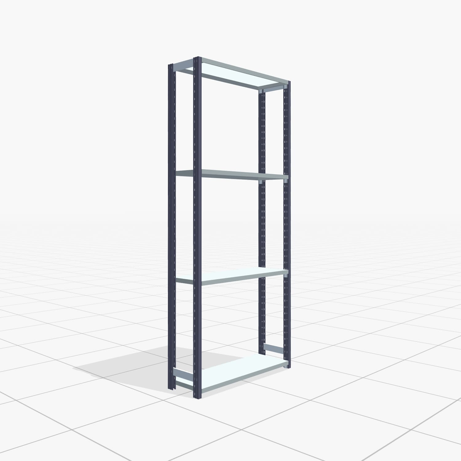 Legbordstelling FBX 4000, H: 2.250 mm, B: 1.029 mm mm, T: 300 mm, Niveaus: 4