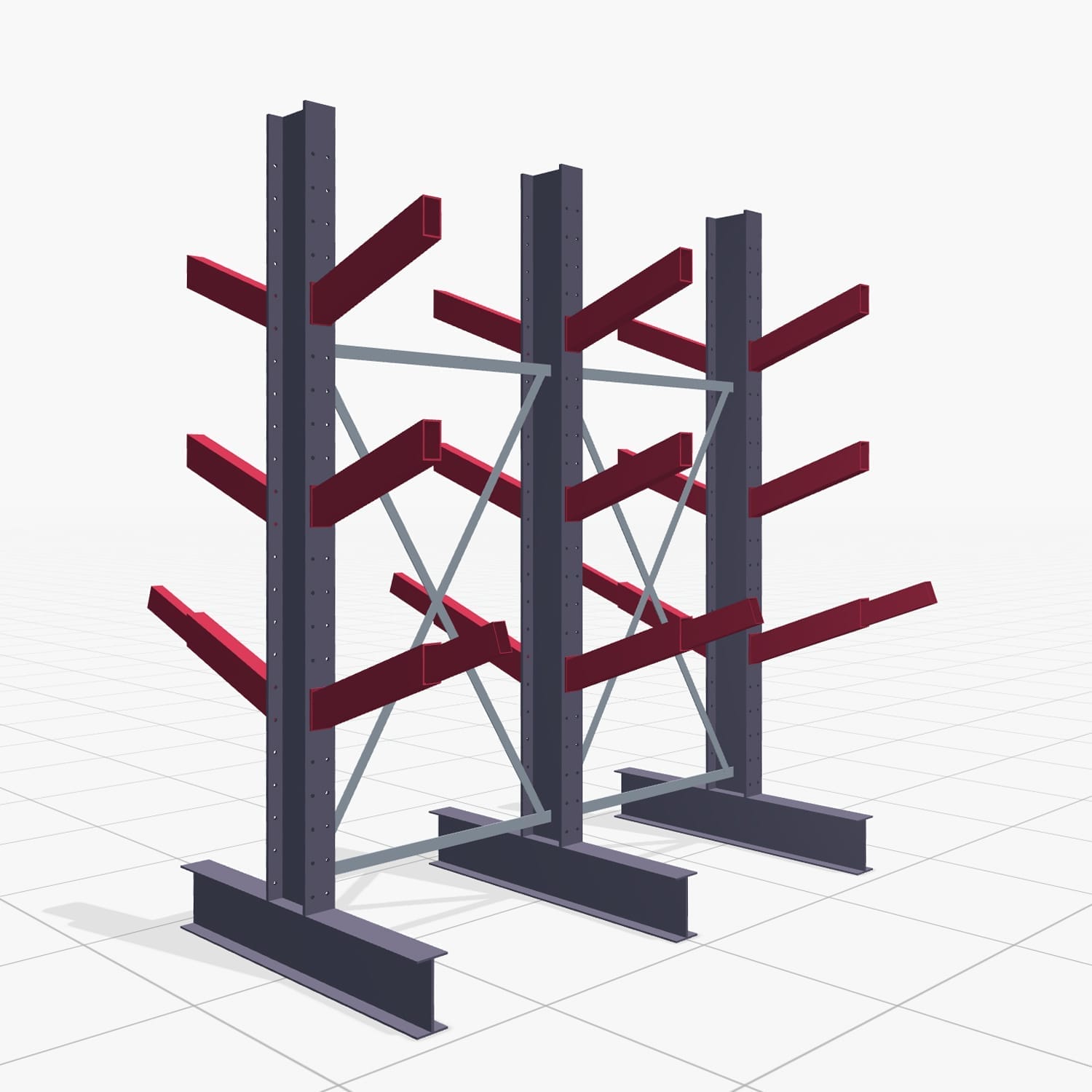 Schuine armstellingen KHX 3020, H: 2.500 mm (IPE 200), B: 2102 mm, aantal velden: 2