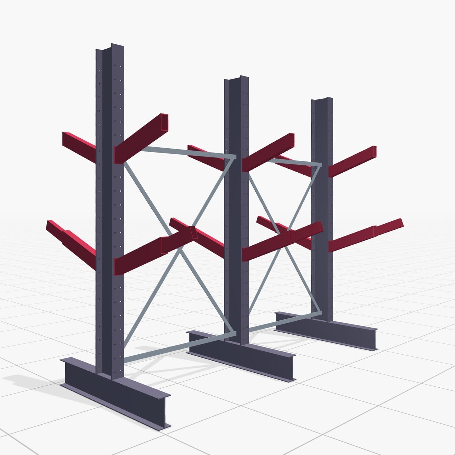 Schuine armstellingen KHX 3020, H: 2.500 mm (IPE 200), B: 2672 mm, aantal velden: 2