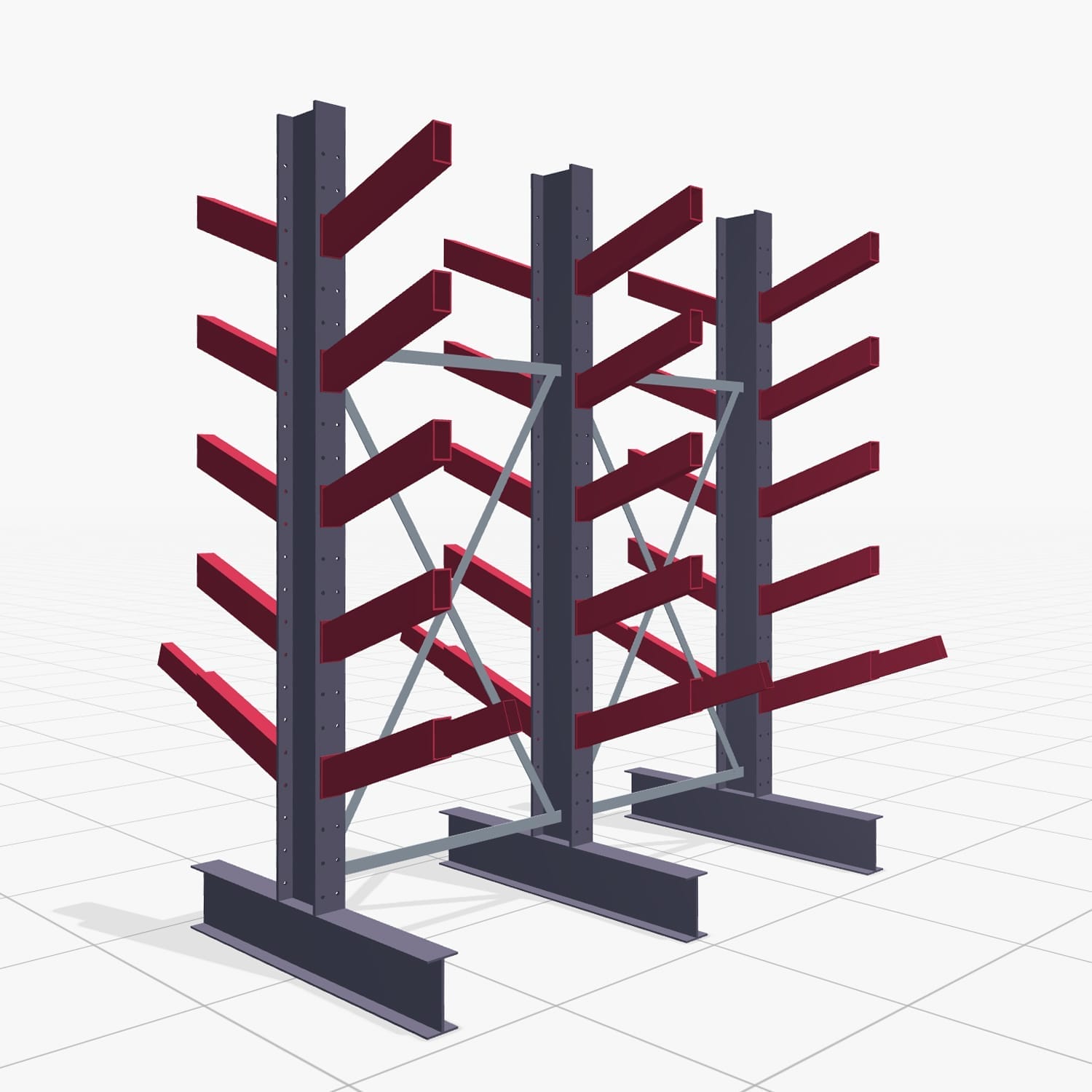 Schuine armstellingen KHX 3020, H: 2.500 mm (IPE 200), B: 2102 mm, aantal velden: 2