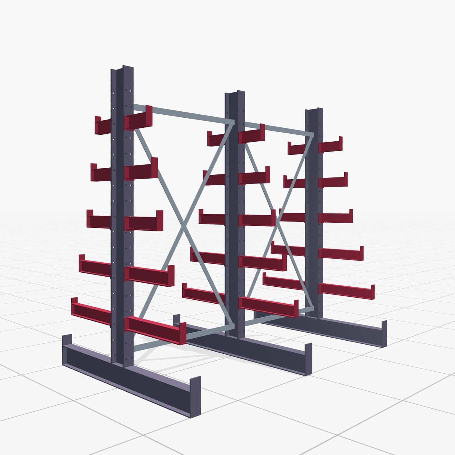 Kerstboomstellingen KHX 3030, H: 2.000 mm (IPE 120), B: 2066 mm, Aantal velden: 2, Tweezijdig gebruik